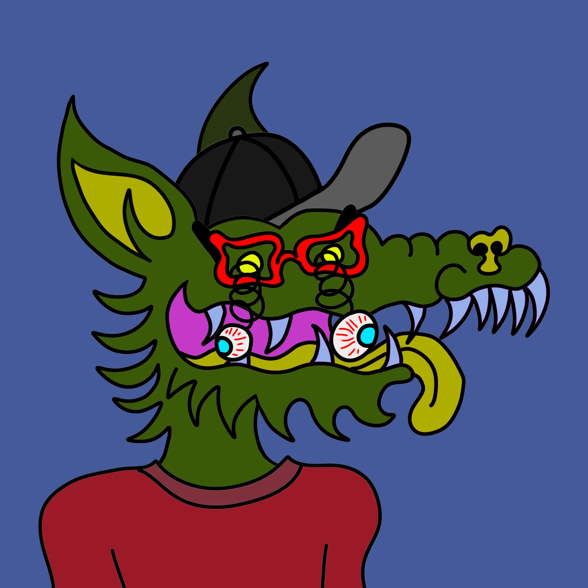 5 k CC0 wolves | drawn by hand, generated by code and curated by the artist | no roadmap, you own the art | !AWOO