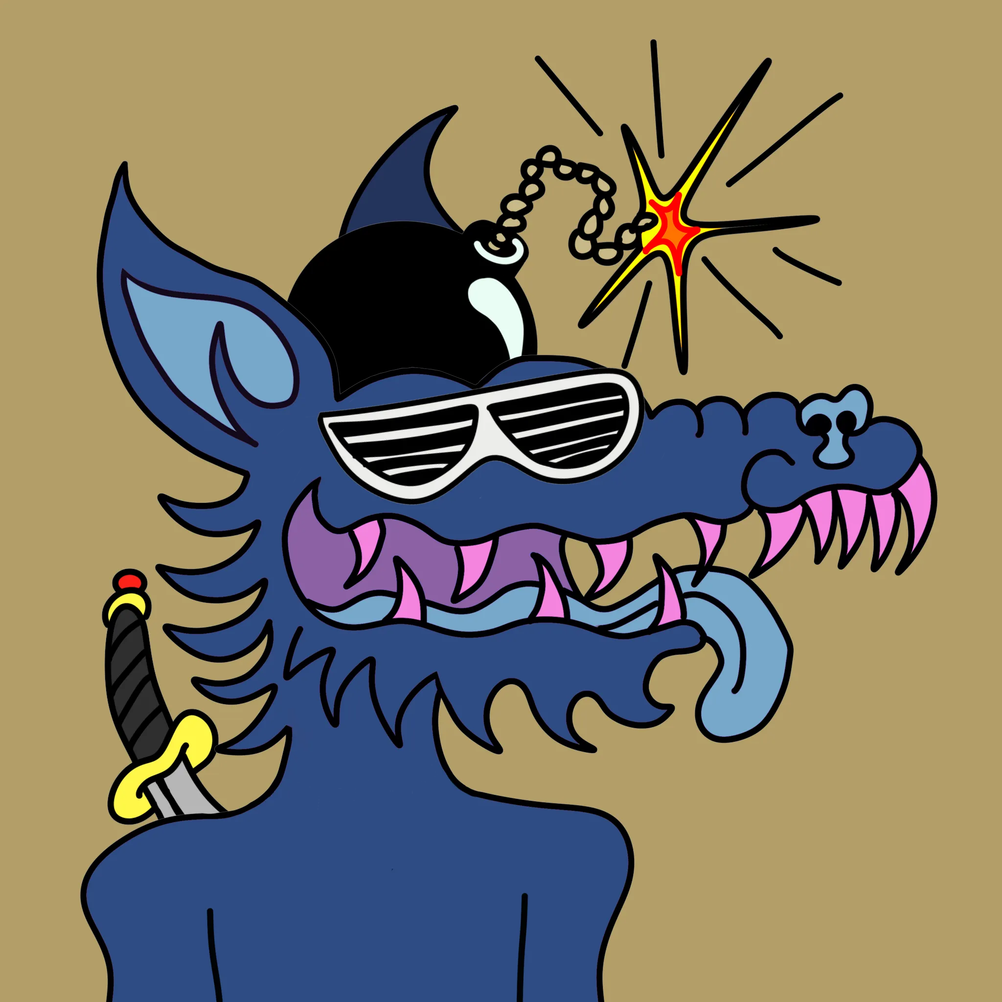 5 k CC0 wolves | drawn by hand, generated by code and curated by the artist | no roadmap, you own the art | !AWOO