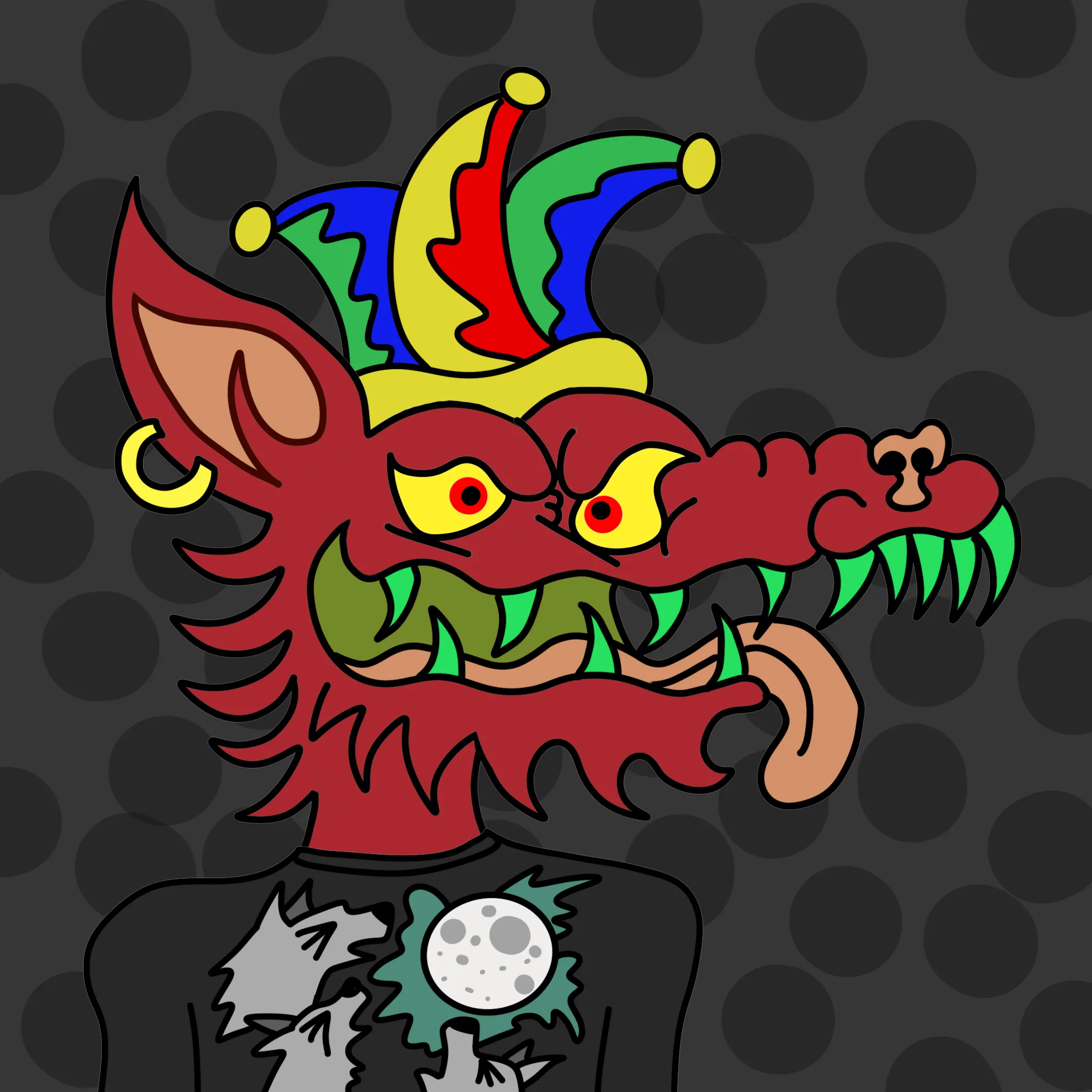 5 k CC0 wolves | drawn by hand, generated by code and curated by the artist | no roadmap, you own the art | !AWOO