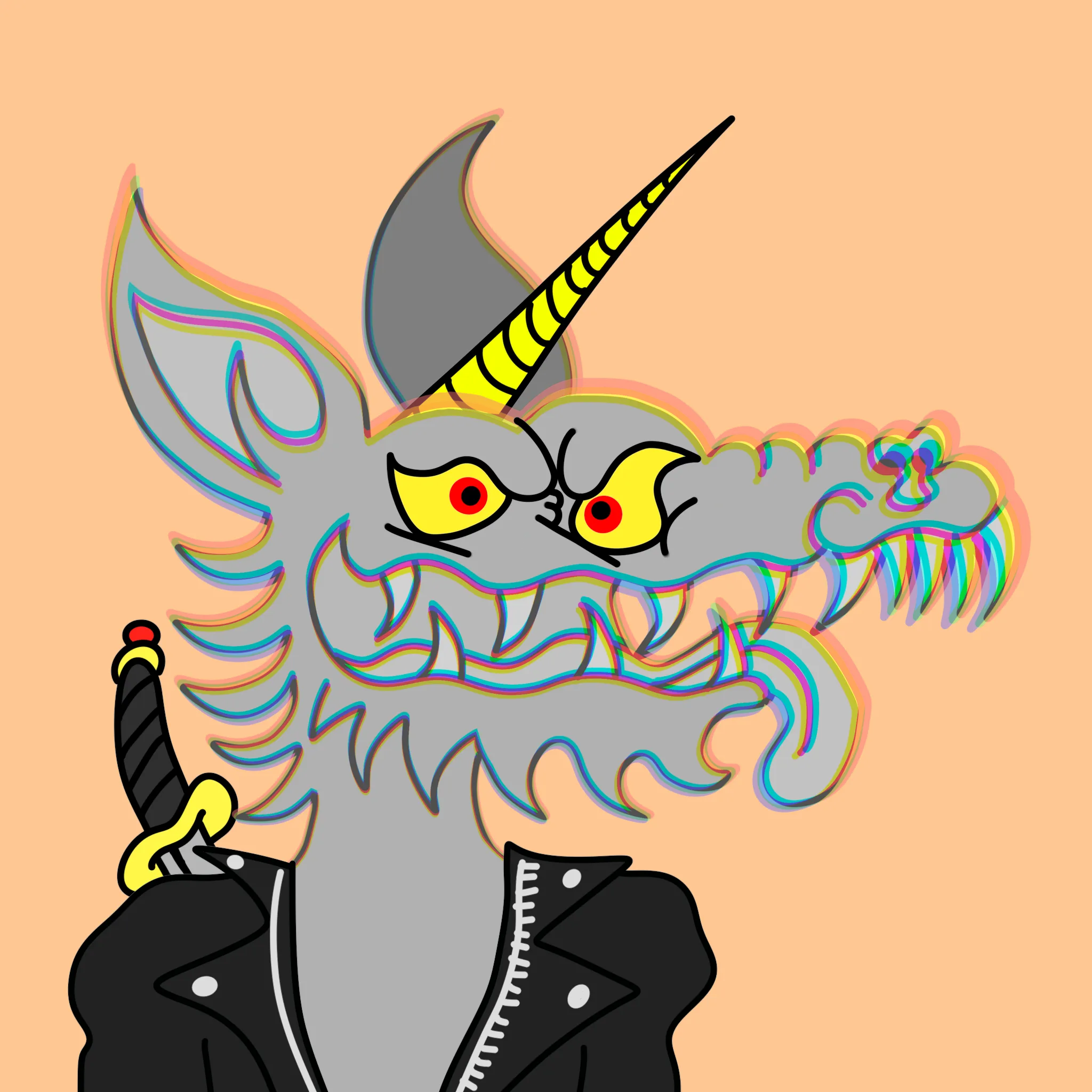 5 k CC0 wolves | drawn by hand, generated by code and curated by the artist | no roadmap, you own the art | !AWOO