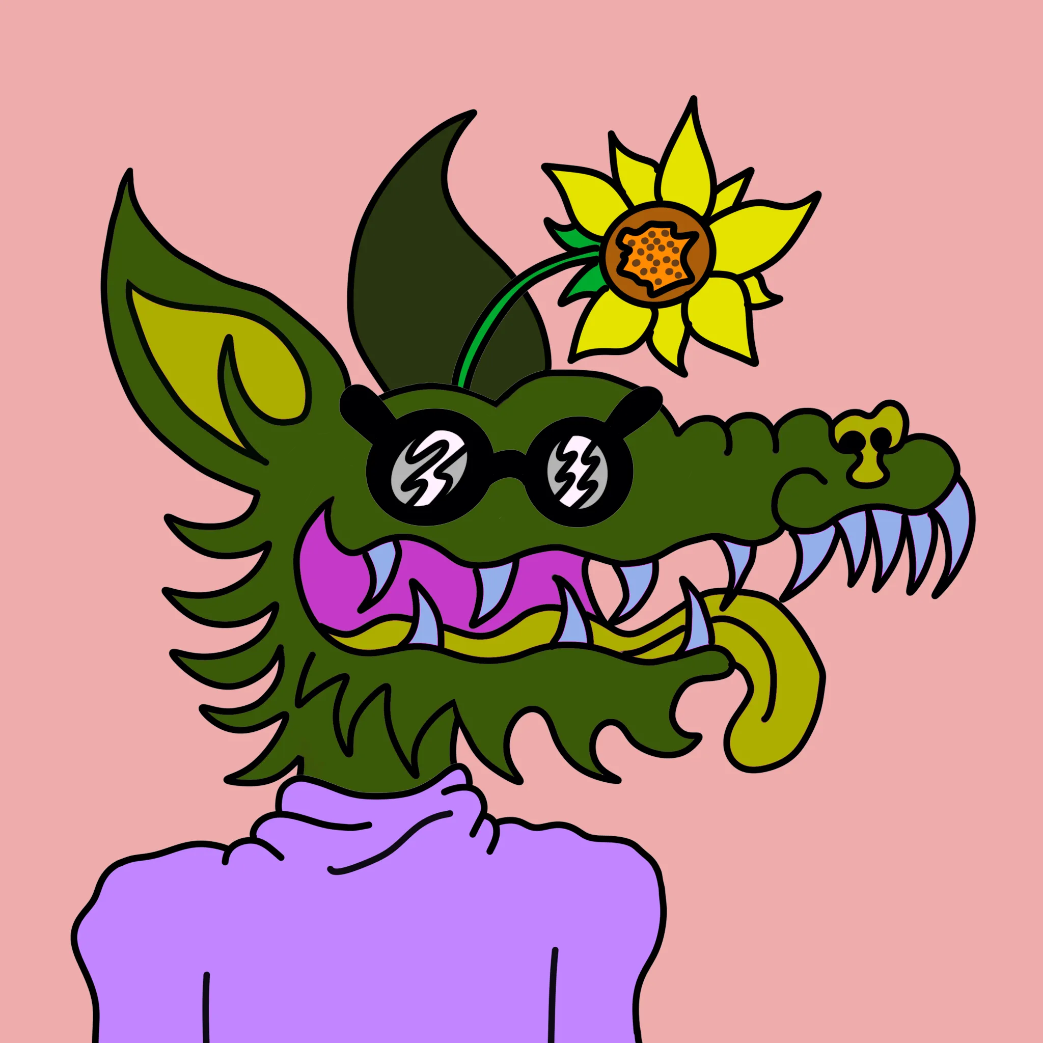 5 k CC0 wolves | drawn by hand, generated by code and curated by the artist | no roadmap, you own the art | !AWOO