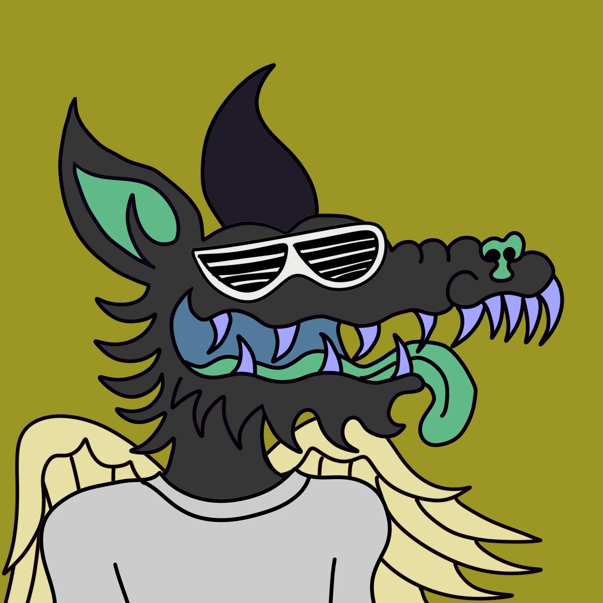 5 k CC0 wolves | drawn by hand, generated by code and curated by the artist | no roadmap, you own the art | !AWOO