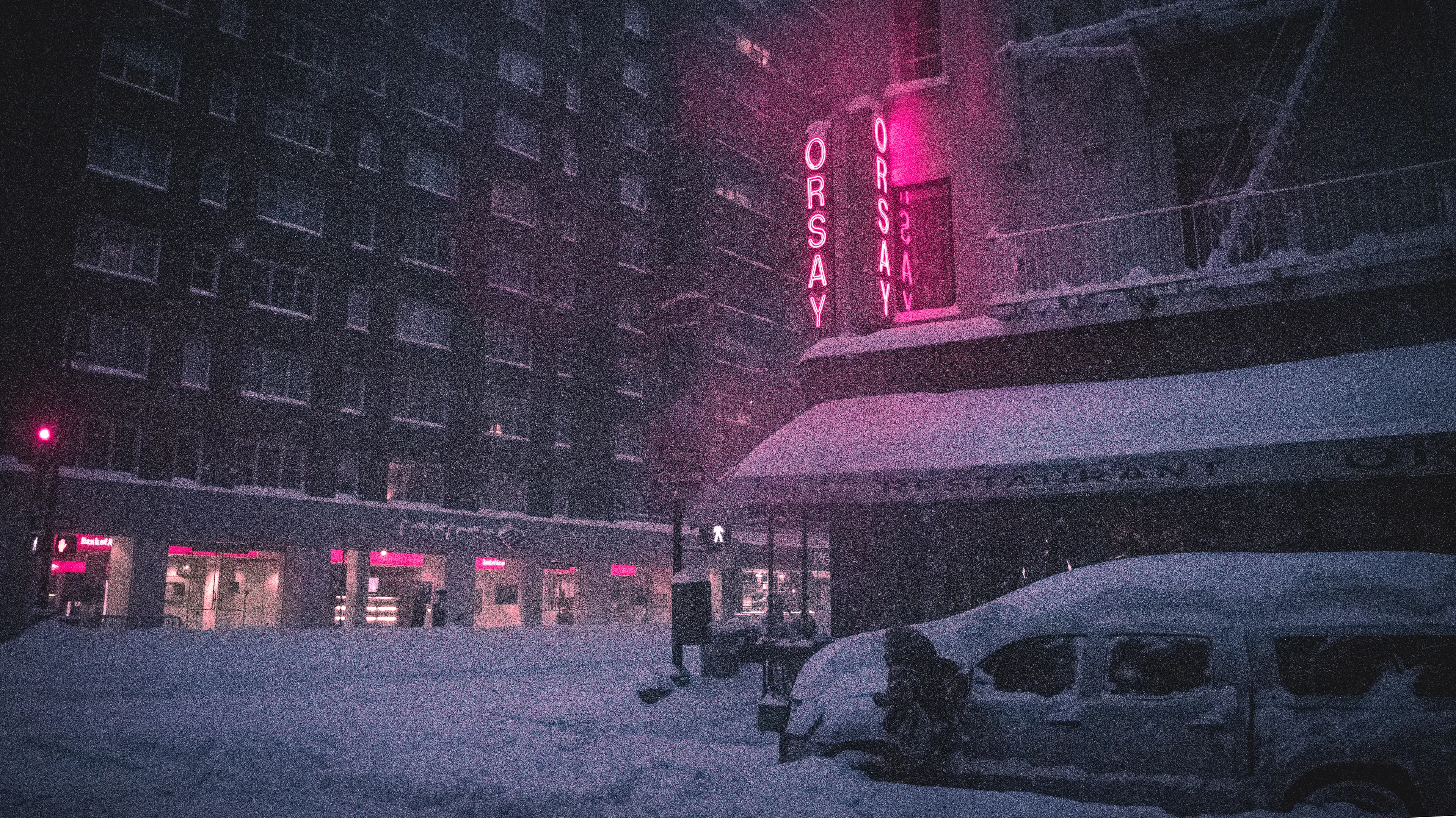 "Snow Days In NYC" is a collection of images that were taken over the course of 6 years. Each image documents an everyday New Yorker bravely making their way through the storm as the winds whip snow into their faces. Each step taken is calculated. One misstep could lead to having a speedy and painful introduction to the pavement.