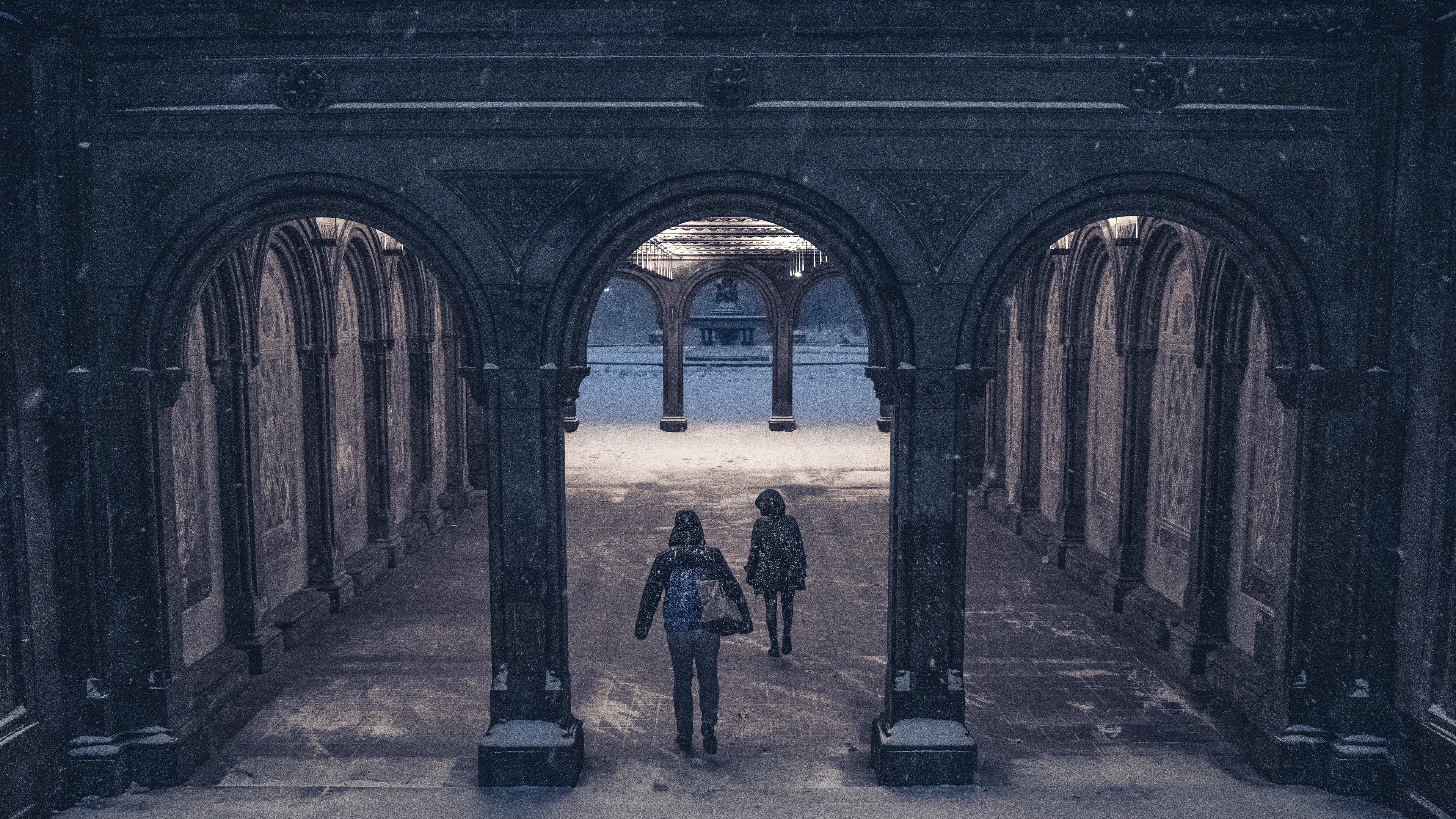 "Snow Days In NYC" is a collection of images that were taken over the course of 6 years. Each image documents an everyday New Yorker bravely making their way through the storm as the winds whip snow into their faces. Each step taken is calculated. One misstep could lead to having a speedy and painful introduction to the pavement.