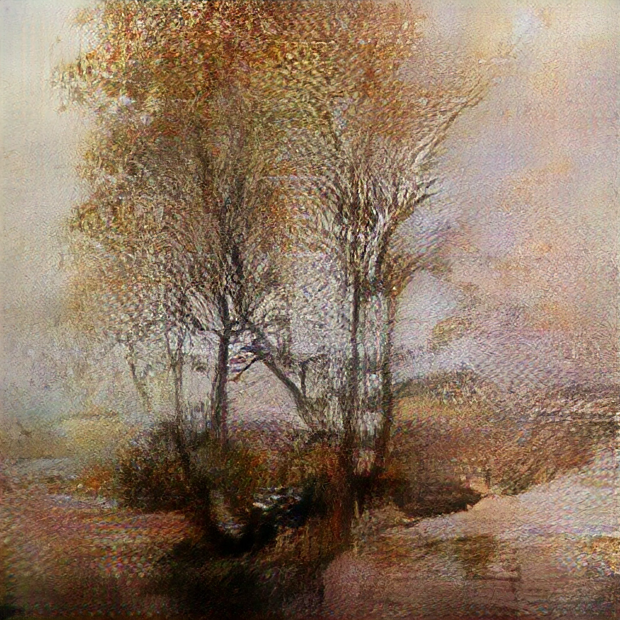 Art created by an Artificial Intelligence using 15 000 artworks representing landscapes