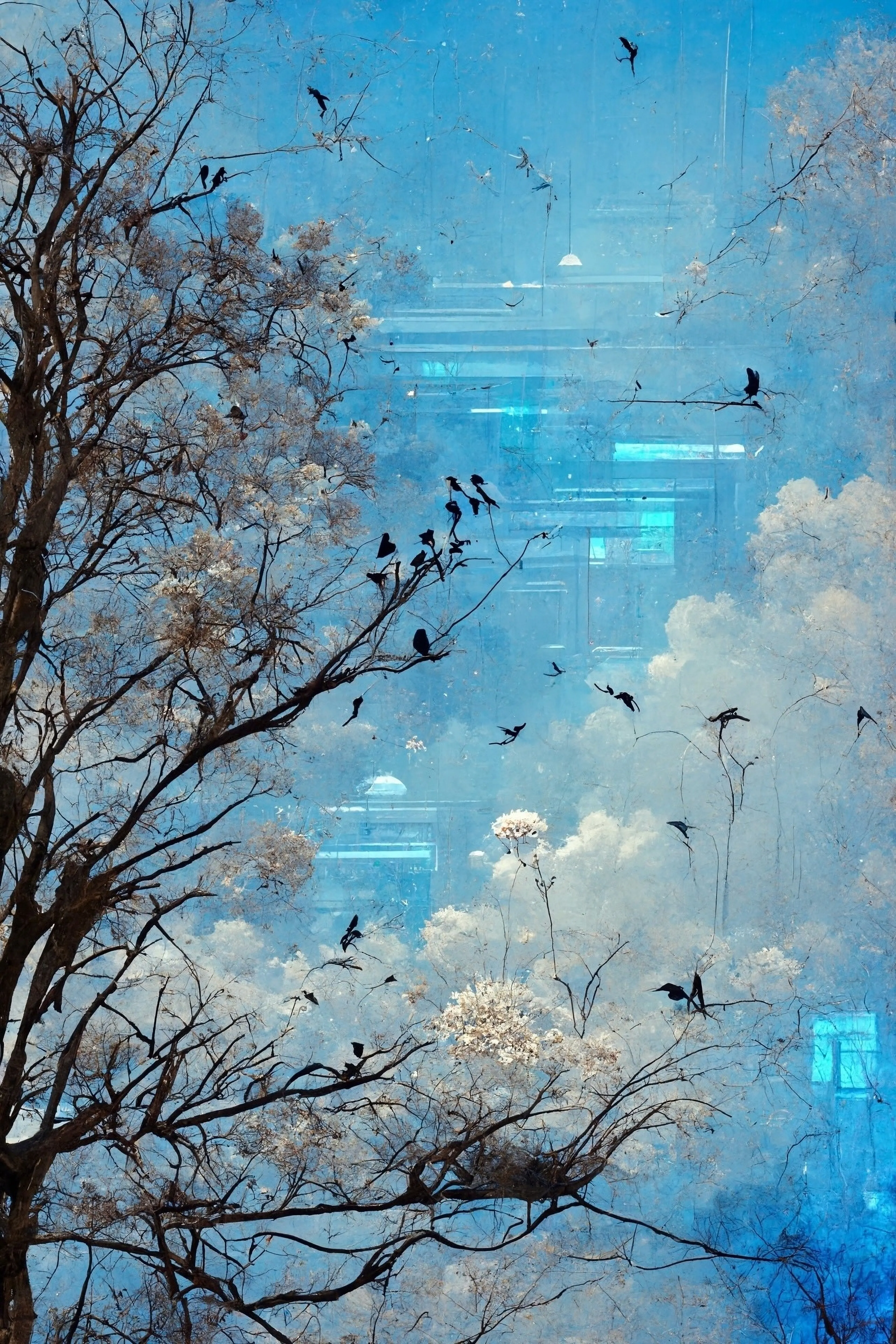 So near to paradise all pairing ends:
Here loveless birds now flock as winter friends,
Content with bud-inspecting. They presume
To say which buds are leaf and which are bloom.