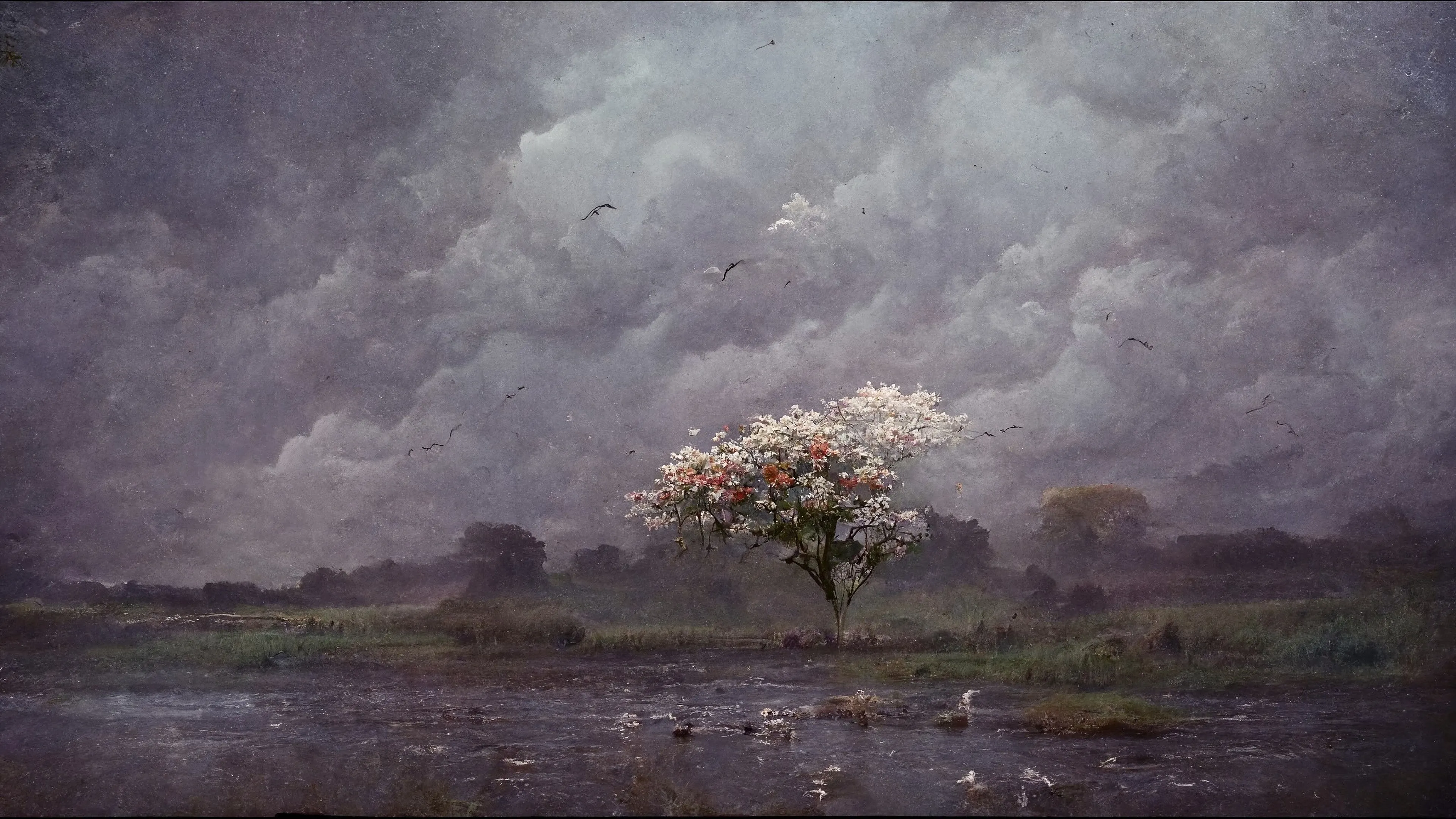 By the river, for the river. It blooms.