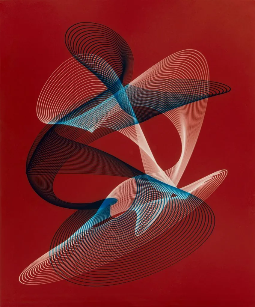 Heinrich Heidersberger's black and white rhythmograms were created between 1953 and 1965 as design elements for a mural in a technical college. He developed the rhythmograms from simpler to increasingly complex, almost deconstructivist forms, some of which were created using photographic techniques such as reversal and solarization. 

Color was the next logical step. The archive contained colored foils measuring 6 x 6 cm, which Heidersberger assembled into five colored rhythmograms between 1960 and 1970. 

Finally, in 1973, Heidersberger screen-printed two color rhythmogram posters (Andromeda and Energy) in black-light active neon colors that were marketed internationally and were particularly successful in London.

Heidersberger also received recognition from artistic circles for his topicality. Jean Cocteau, for example, was impressed by the relevance of his work. It was very early on that the Frenchman bought a rhythmogram as a birthday present for Picasso.

[View High-Res Artwork on Arweave](https://arweave.net/TMoOqlE3XYZ_aoYzc0c4YJjKDA3bdik73G_TeB3cHcU/original.png)