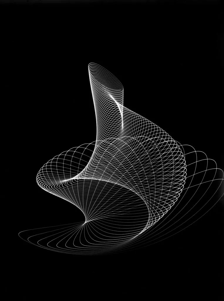 “Taking a line for a walk" is a famous quote by Paul Klee, and Heinrich Heidersberger walked lines of light with the help of a complicated self-built machine - the rhythmograph; inspired by the curve making devices of Jules Antoine Lissajous. This apparatus traces the oscillating movements of light beams across surfaces as it suggests contour of implied volumes. The rhythmograms is a series both poetic and technical, as these works represent a singular vision of the instrumental expansion of art and design. The works allure of elusiveness, part photography, part sculpture, and part architecture. They evoke a concrete sensibility that is both sensual and mathematical.	
Heinrich Heidersberger understood the investigation of scientific phenomena as both an artist and technical executor. For each series of scientific images Heinrich Heidersberger modified the experimental apparatus designed to capture the richest possible effects.			
The rhythmograms are by far the most ambitious scientific images and among the most singular images in Heinrich Heidersberger expansive portfolio, as they share a striking resemblance to his photographic works of spiral staircases and architectural context. In total the artist produced 300 rhythmograms between 1953 and 1965 and they stand as the most unique technical achievement of his career. 
Loops
Bundles of intense and focused energy, the Loops orbit as torqued rings around themselves. Their lines evoke fine fibres, hundreds of strands bound together in a smooth ribbon of light. Occasionally figural or assuming symmetric proportions, the Loops nevertheless maintain a central quality even as they fold around themselves.	

[View High-Res Artwork on Arweave](https://arweave.net/Im_-3AQRSvScEXxWI2F619crMsAyjXk-nFdDXFLxSIo/original.png)