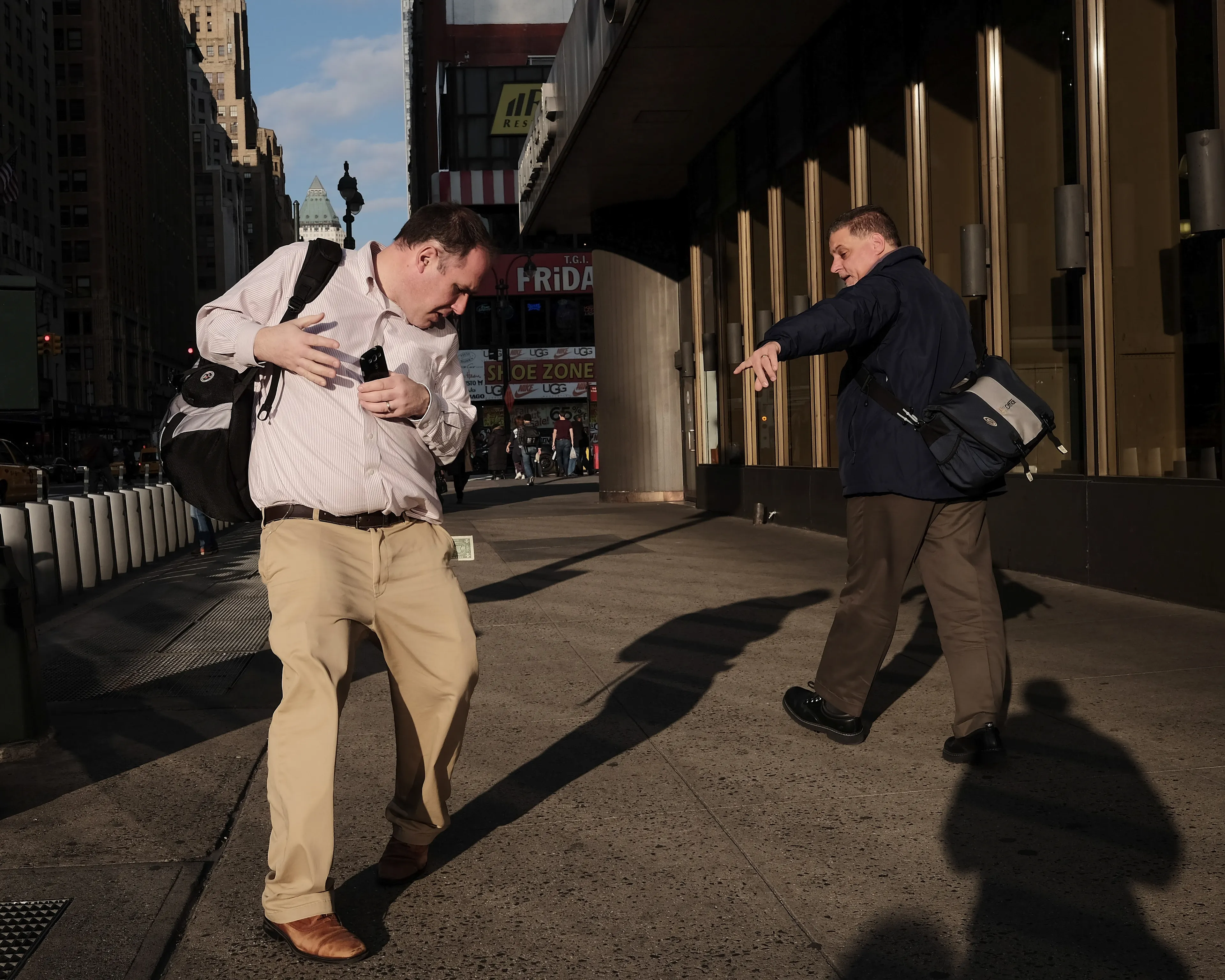 Dollar:
November 12, 2014

City:
“You ask too many questions!”

An expression I heard all too often when I was a child. My curiosity and eagerness to absorb the world around me seemed to annoy the adults in my life. Perhaps they were right, and I was indeed annoying. But the thing is that curiosity never left me, and still today I’m left with more questions than answers when I look around. 

My camera has become the repository of the questions, riddles, and enigmas of my life. My photographs are an estuary where thoughts meet observations in the quest for answers. The city, the streets, and the people are my richest source of wisdom. Strangers’ stories enter through my lens and jump-start my neural network into overdrive. 

Occasionally, I open the valve and release them back into the world to relieve the pressure they build in my mind.