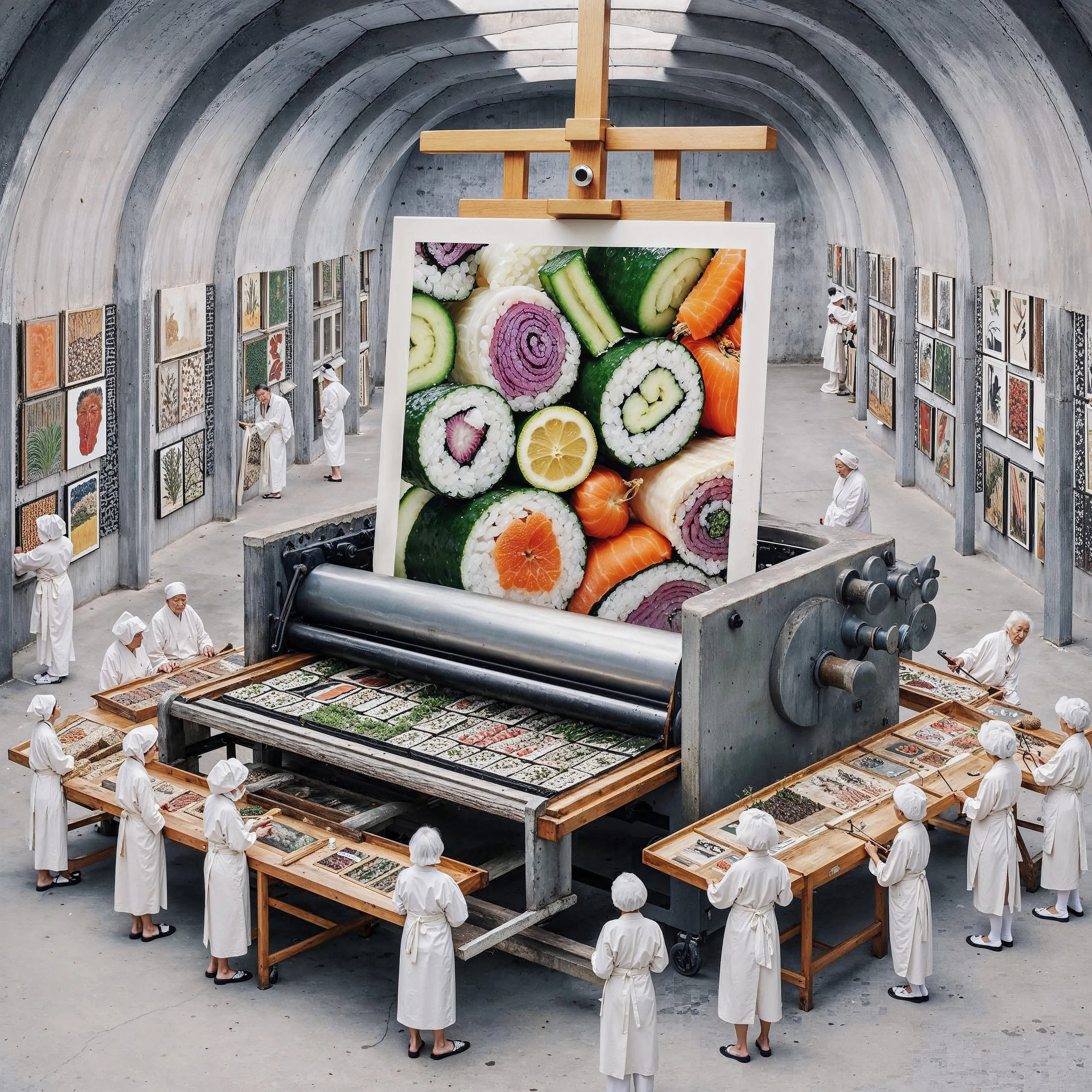 MOMA, short for the Museum of Modern Aunties, is an art gallery entirely dedicated to aunties and managed by aunties themselves. This chapter within the Auntieverse serves as a celebration of auntie culture, depicting it as positive, engaging, and enjoyable. The imagined spaces in this chapter include museum shops, restaurants, outdoor courtyards for dining, swimming pools, lecture spaces, and even a wing for painting and sculpture restoration, along with workshops.
MOMA not only functions as an art space but also as a community center specifically designed for aunties. It serves as a public space where nature meets gatherings, embodying the spirit and vibrancy of auntie culture.