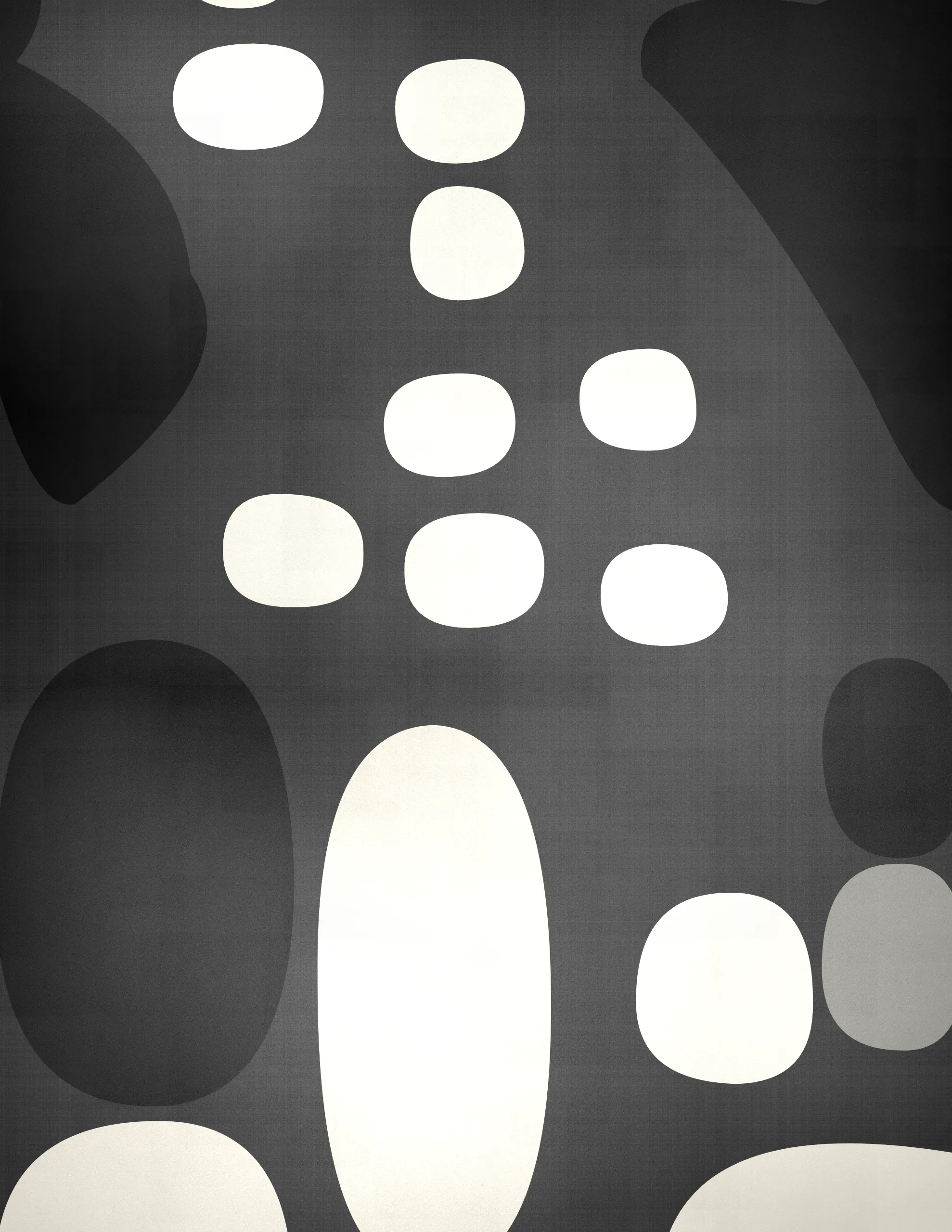 Pebbles is a generative art collection that captures the organic diversity of stones as seen through a modernist lens. Against a backdrop that suggests the texture of woven fabric, each piece in the collection presents a playful scatter of rounded shapes and colors. The collection's signature lies in its structured randomness, with certain artworks featuring a deliberate grid of circles that contrast with the free-form distribution of ellipses above. This juxtaposition of order and chaos mirrors the natural world's balance, evoking the varied forms pebbles take when tumbled by water and time. Pebbles is a homage to the beauty of natural simplicity found in the most basic elements of our environment, reimagined through a digital medium.