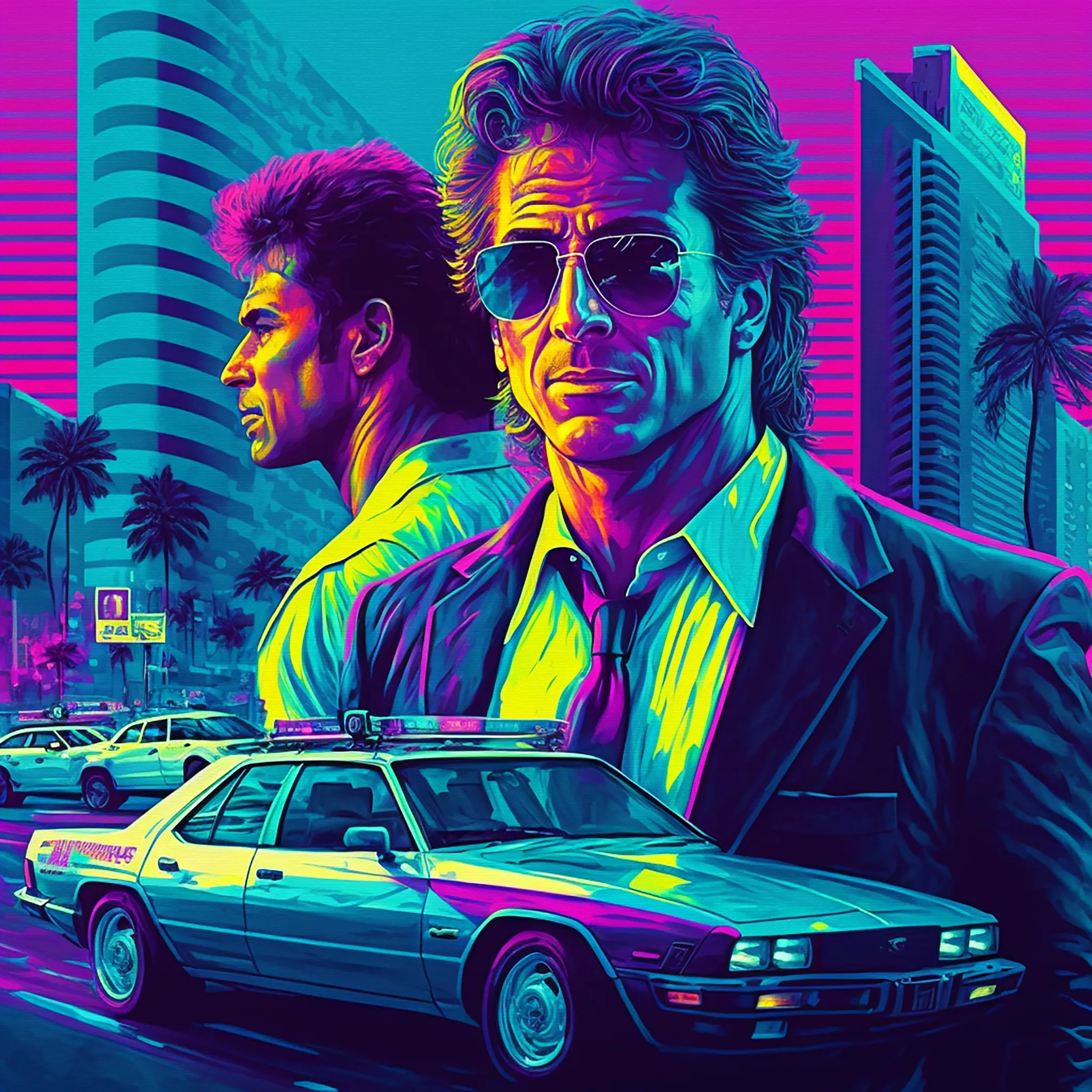 Florida is my homage to the 80s, palm trees, pastel colours, luxury, desire, summer, hot bodies, car chases, the sea, adrenaline rush… welcome to Florida, a trip to nostalgia!