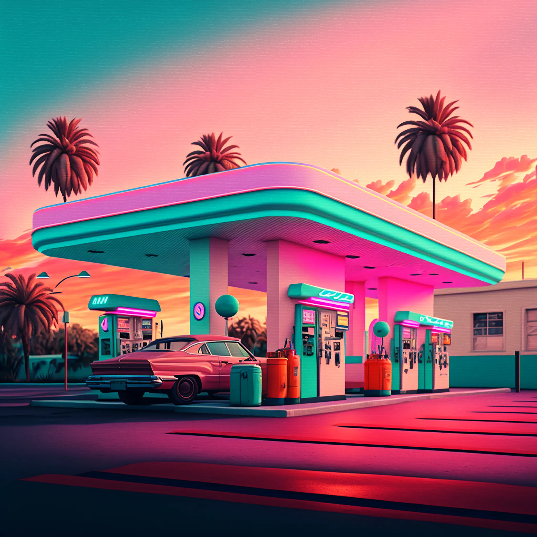Florida is my homage to the 80s, palm trees, pastel colours, luxury, desire, summer, hot bodies, car chases, the sea, adrenaline rush… welcome to Florida, a trip to nostalgia!