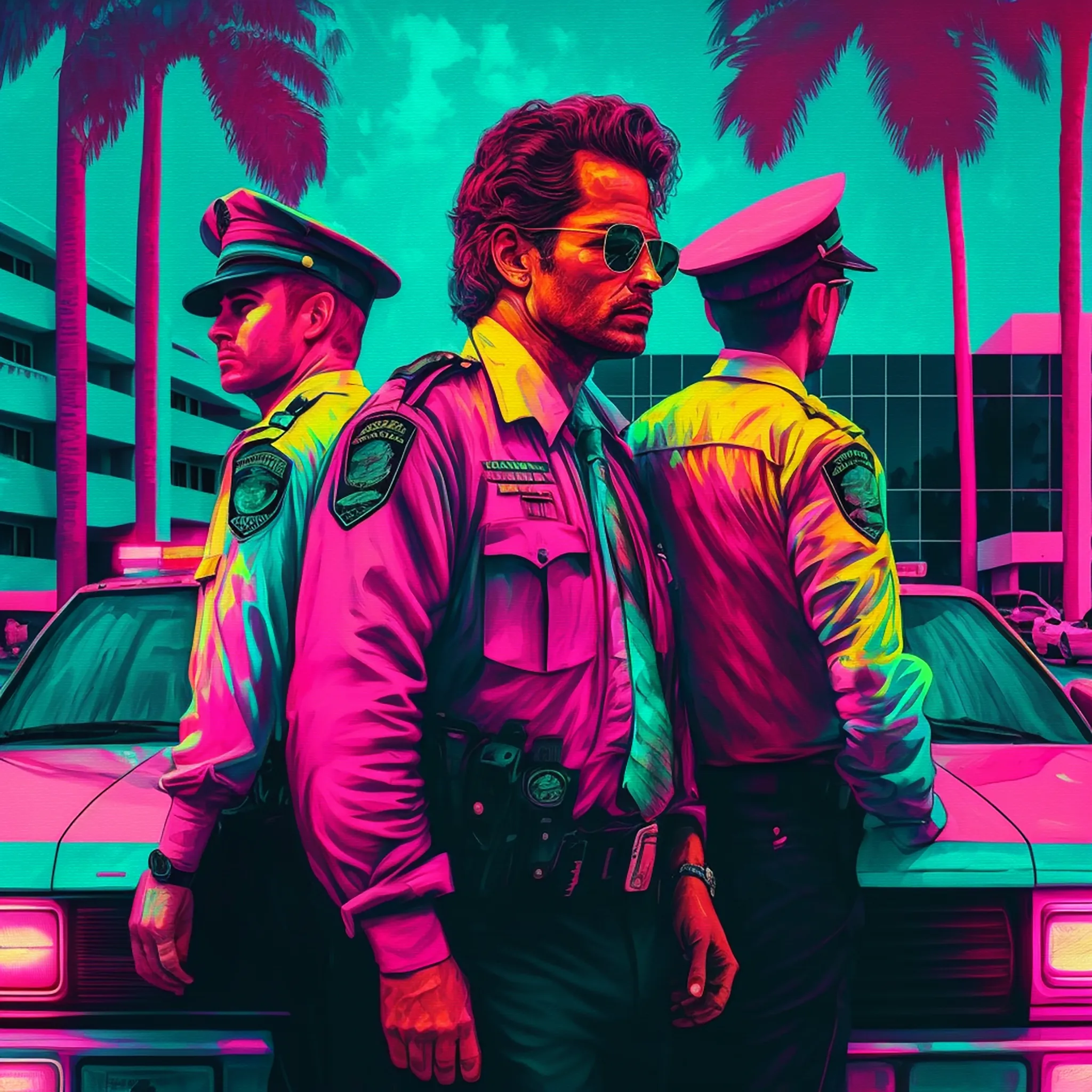 Florida is my homage to the 80s, palm trees, pastel colours, luxury, desire, summer, hot bodies, car chases, the sea, adrenaline rush… welcome to Florida, a trip to nostalgia!