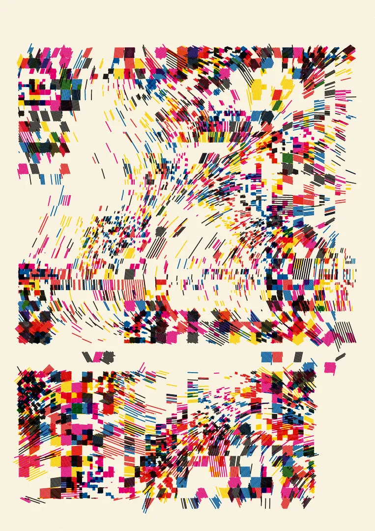 This collection is my own take on Flow-Fields, having not used them before but always admired them. I wanted to taken them in the direction of glitch combined with the lines I'm used to using on the pen plotter.