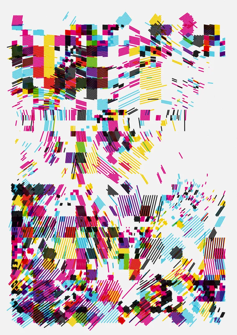 This collection is my own take on Flow-Fields, having not used them before but always admired them. I wanted to taken them in the direction of glitch combined with the lines I'm used to using on the pen plotter.
