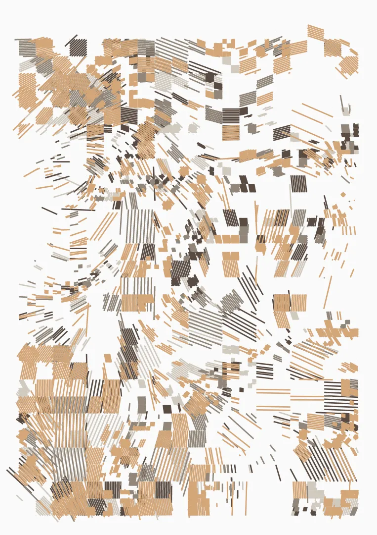 This collection is my own take on Flow-Fields, having not used them before but always admired them. I wanted to taken them in the direction of glitch combined with the lines I'm used to using on the pen plotter.