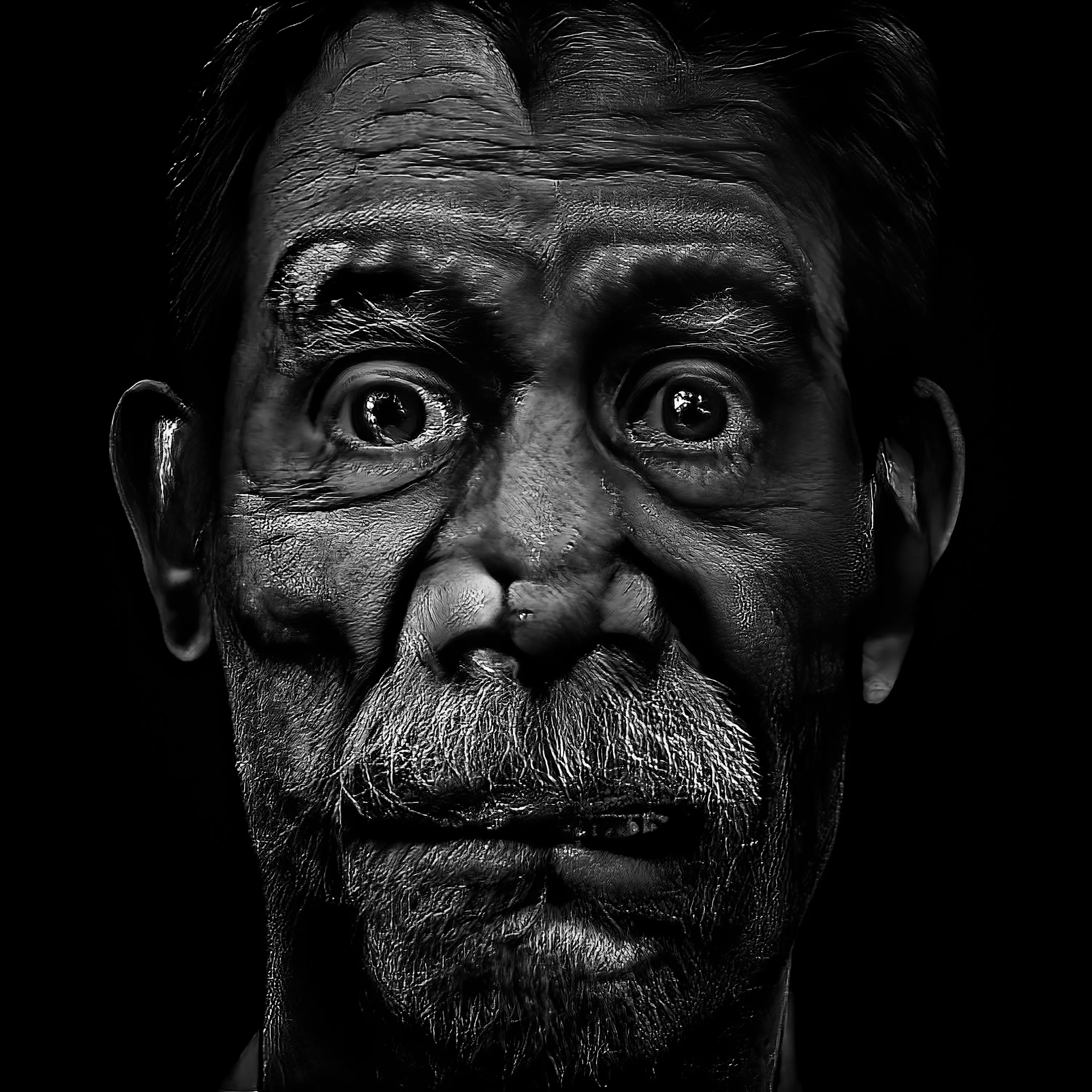 Assembly presents "Human Trials" by Rashed Haq, a collection of portraits of people who do not exist, created between 2016 and 2020 using an artificial intelligence (AI) algorithm. We live in a world of ubiquitous networked communication and generate a tremendous amount of data as many of our interactions are digitized from shopping and entertainment to socializing and medical diagnosis. Algorithms sift through this data to make sense of who we are, and assign to us a gender, ethnicity, age, education level, class, marital status, reliability as an employee, citizenship, entertainment preferences, shopping preferences, and even identification as a terrorist. This invisible system shapes our lives, often without us knowing. These can come in the form of what we can easily see or buy through personalization or recommendation engines, or decision engines such as whether we should be called for the job interview or if we should be fired for low productivity, or whether our mortgage application will be approved. AI often generates distorted views of their subjects as the underlying data can be incomplete, inaccurate, or biased. This collection of portraits visualizes this distortion by retraining the AI on a set of the artist’s original photographs produced in his studio, and inserting “bad” data in the training data set.

Rashed Haq is a Bangladeshi-American artist, scientist and technologist. He uses a combination of photography and software algorithms in his artistic practice. Haq won the Art+Science award from Lenscratch in 2021, and is the author of "Enterprise AI Transformation." He has had over 40 solo and group exhibitions across North America, and his work is in various private and corporate collections.