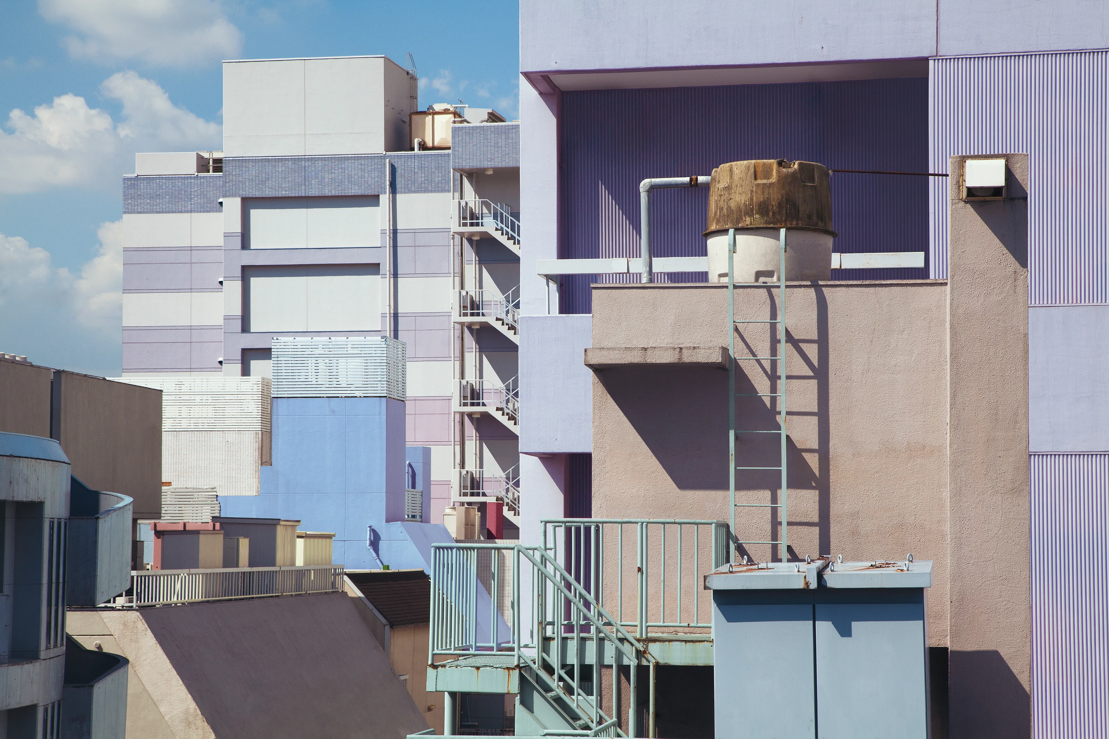 Tokyo Nude confronts the ever-changing outlines of the metropolis. As we discard the garments of civilization, is this dystopia or utopia?

Tokyo exists in a state of continuous renewal. The crowded buildings almost feel like forms deeply rooted forms, cemented into the city's fabric. Living in Tokyo, I exist symbiotically with these rigid forms. Conversely, the sense of community between people seems to be shifting into places unseen in public; mainly the Internet. Virtual connections have become more important than physical relationships with neighbors, thus shifting the historic ideals of "real life."

The outlines of Tokyo have become blurred. These works deal with my wonder for what this metropolis will look like when we no longer desire material functions. There are no entrances, no exits; a world filled with rectangular structures working their way into the horizon. All activity happens within the structures, and traces of consumption disappear from public view; a discarding of civilization's ideals, the garments and decorations.