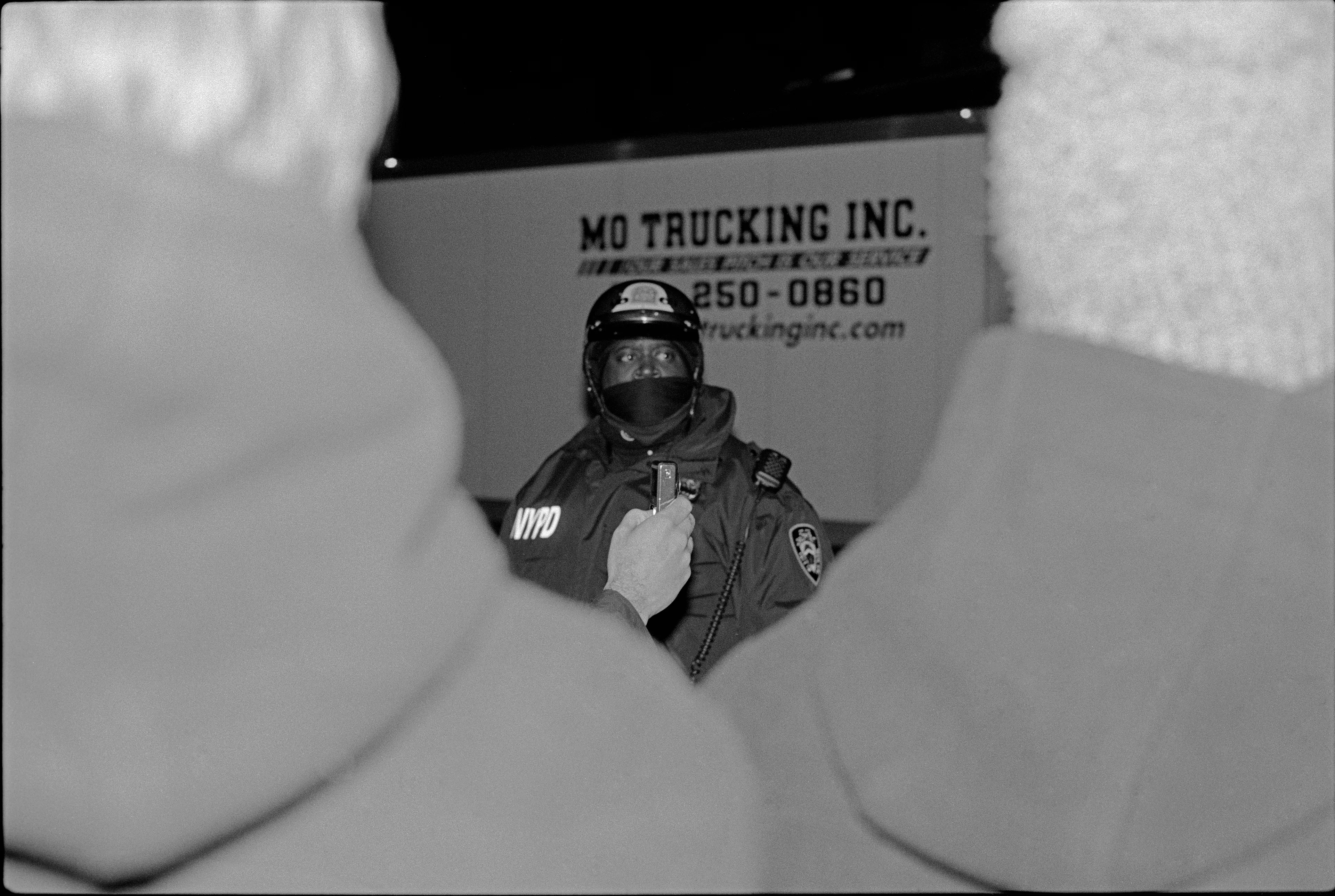 Inspired by the classic observer artists before him (al la Roy DeCarava, Garry Winogrand, and Robert Frank) Laurent Chevalier brings a modern spirit and informed sophistication to this collection of New York City photographs. This collection is a story of New York City, but it is specifically a story of Blackness. Spanning a period of 5 years and punctuated by poetry written by Brooklyn native Dr. Jamila Lysicott, Enough is a tangible exploration of the intersections of the Black experience. Through a lens of candid observation, Enough explores themes of patriotism, power, family and spirit. It does not seek to describe an experience holistically, but rather to present avenues that the viewer may choose and follow at will.

Medium: 35mm black and white negative