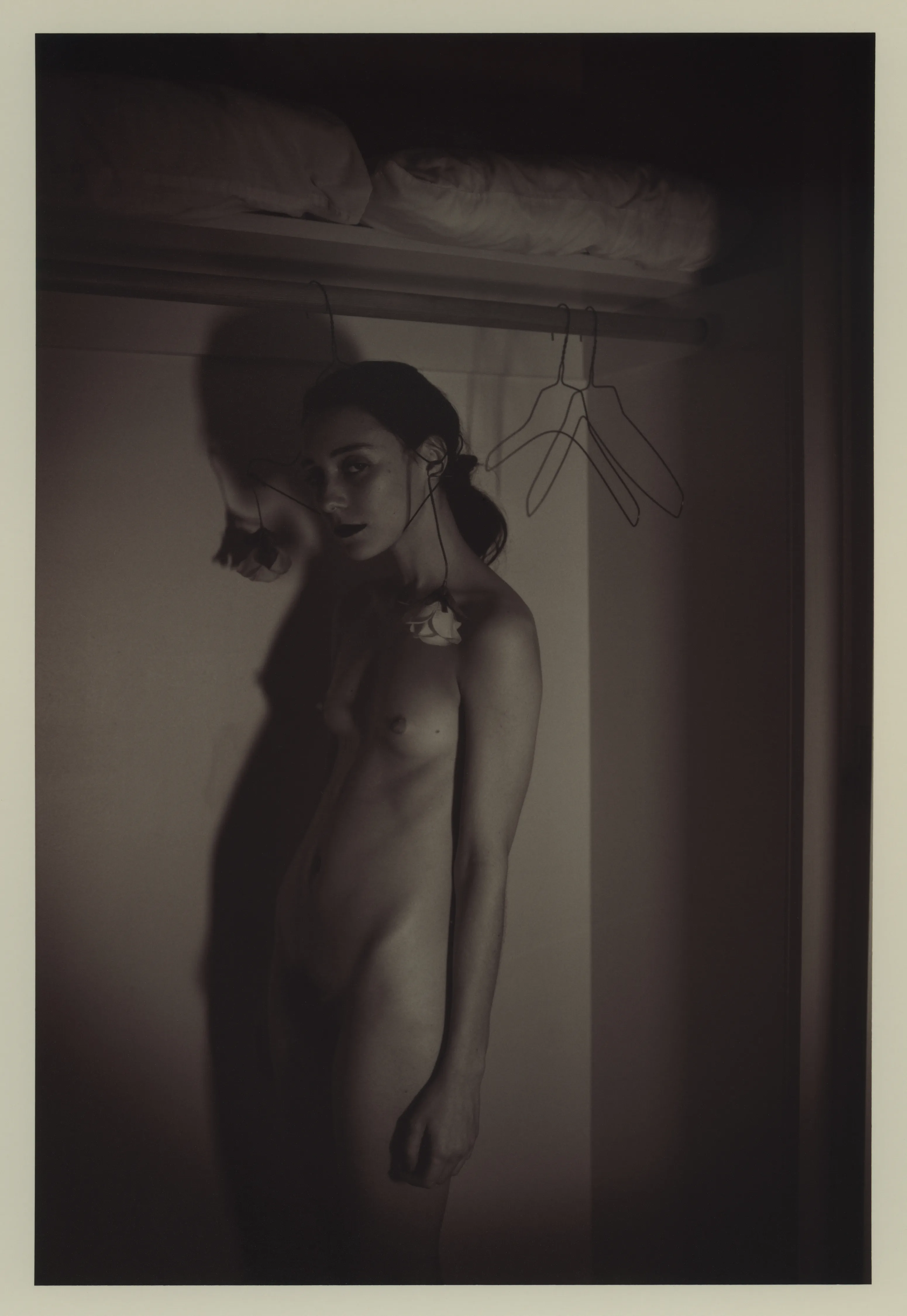 Growing up as a Catholic Latina, I was very aware of the desirable attributes prescribed to women of my faith, including chastity. At the time, I did not dare to question them out loud. I adhered to them innocently, thinking that this was the way the world operated. In my practice, I photograph women in order to free myself from that conditioning. In Let It Go, I explore femininity collaboratively, working with close friends and acquaintances in a full, frank, and free way. In moody, narrative-driven compositions, we explore desire and desirability, and question the myriad expectations of women and how we are portrayed. 
