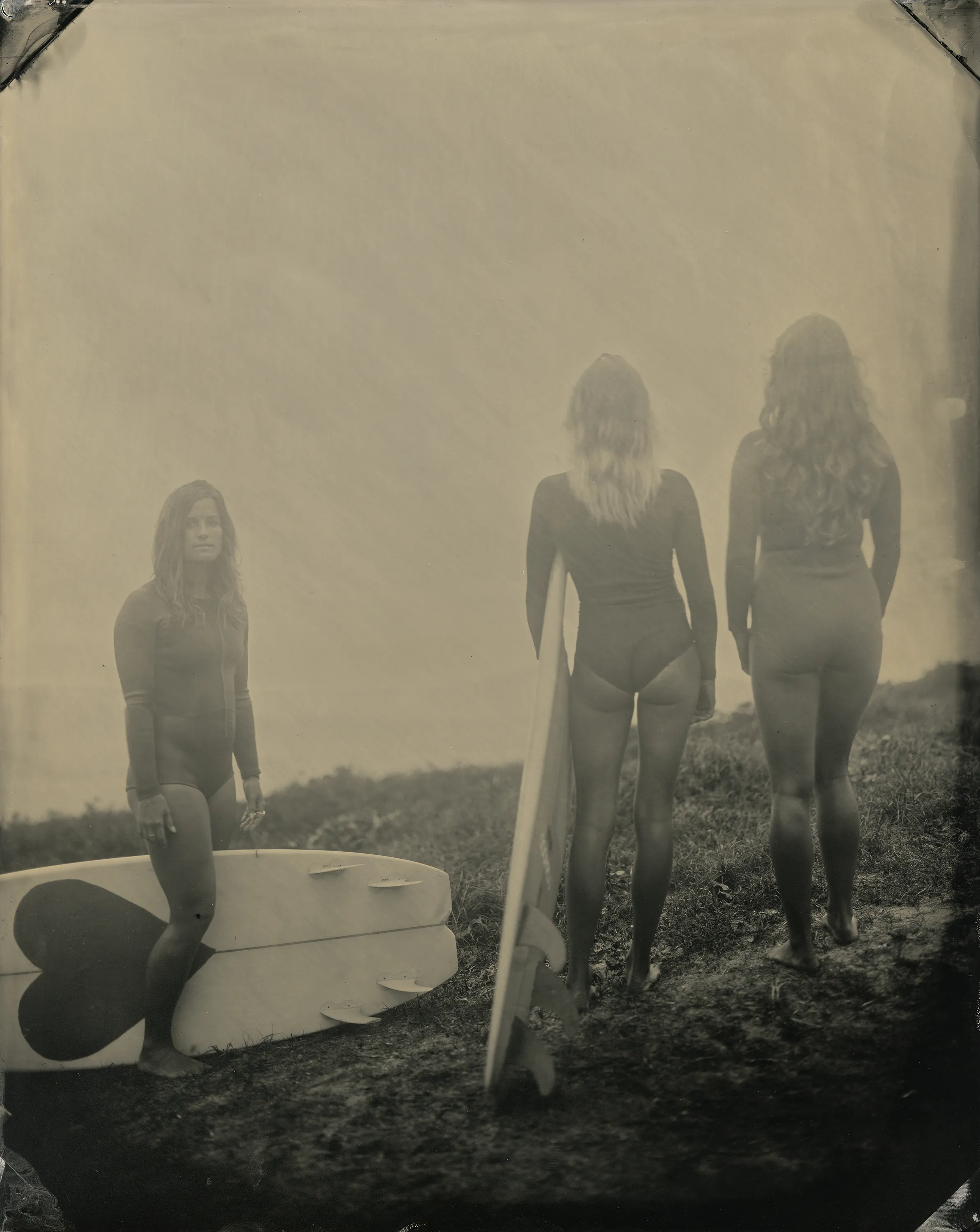 Her Wave reflects Joni Sternbach's travel to worldwide surf spots over the past fourteen years. Facing weather and tide, Sternbach and her subject intersect at the periphery of two powerful elements: land and sea. Sternbach allows the format's rawness and immediacy to shape each composition's distinctive appearance, echoing important traditions of nineteenth-century anthropological photography.

