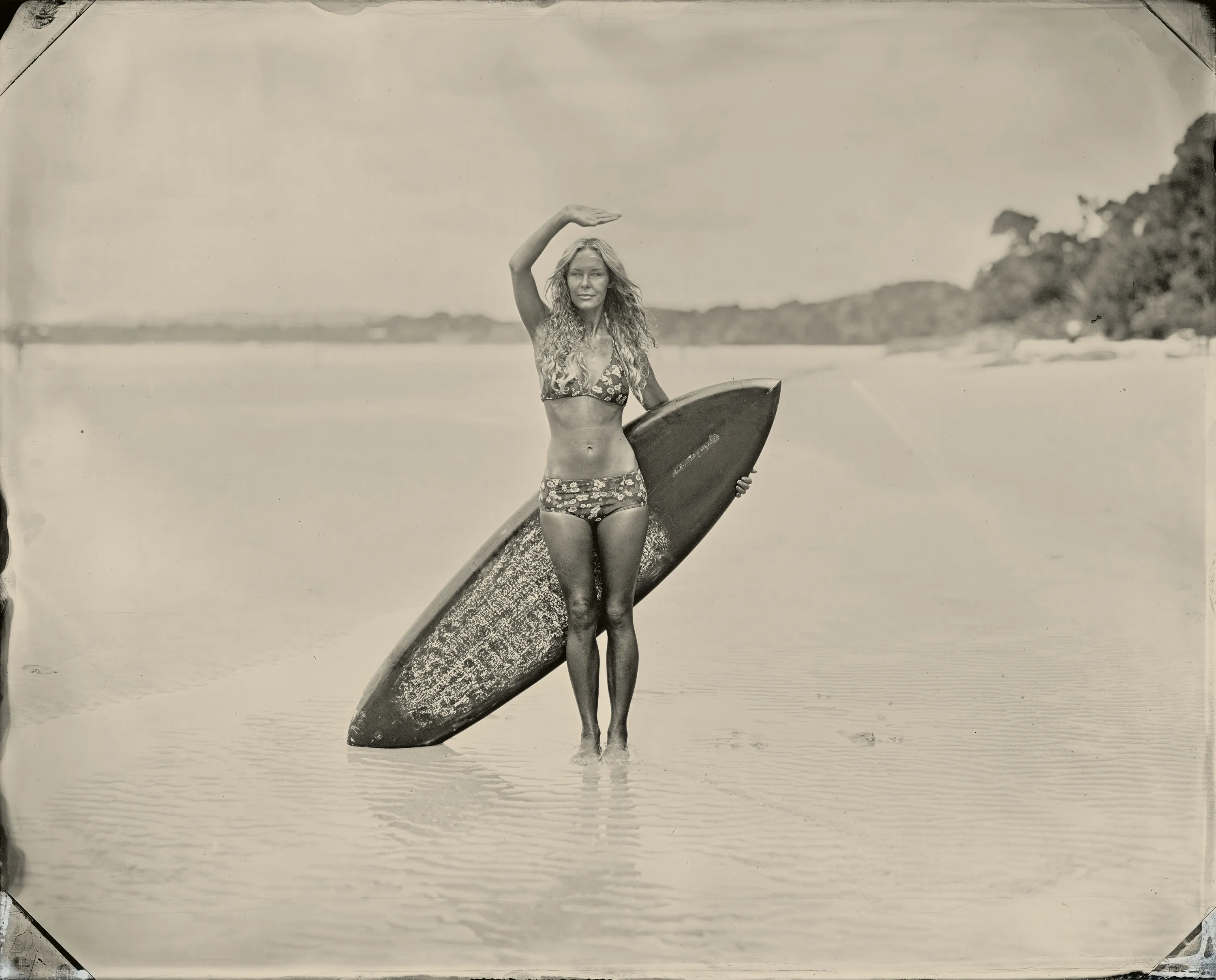 Her Wave reflects Joni Sternbach's travel to worldwide surf spots over the past fourteen years. Facing weather and tide, Sternbach and her subject intersect at the periphery of two powerful elements: land and sea. Sternbach allows the format's rawness and immediacy to shape each composition's distinctive appearance, echoing important traditions of nineteenth-century anthropological photography.

