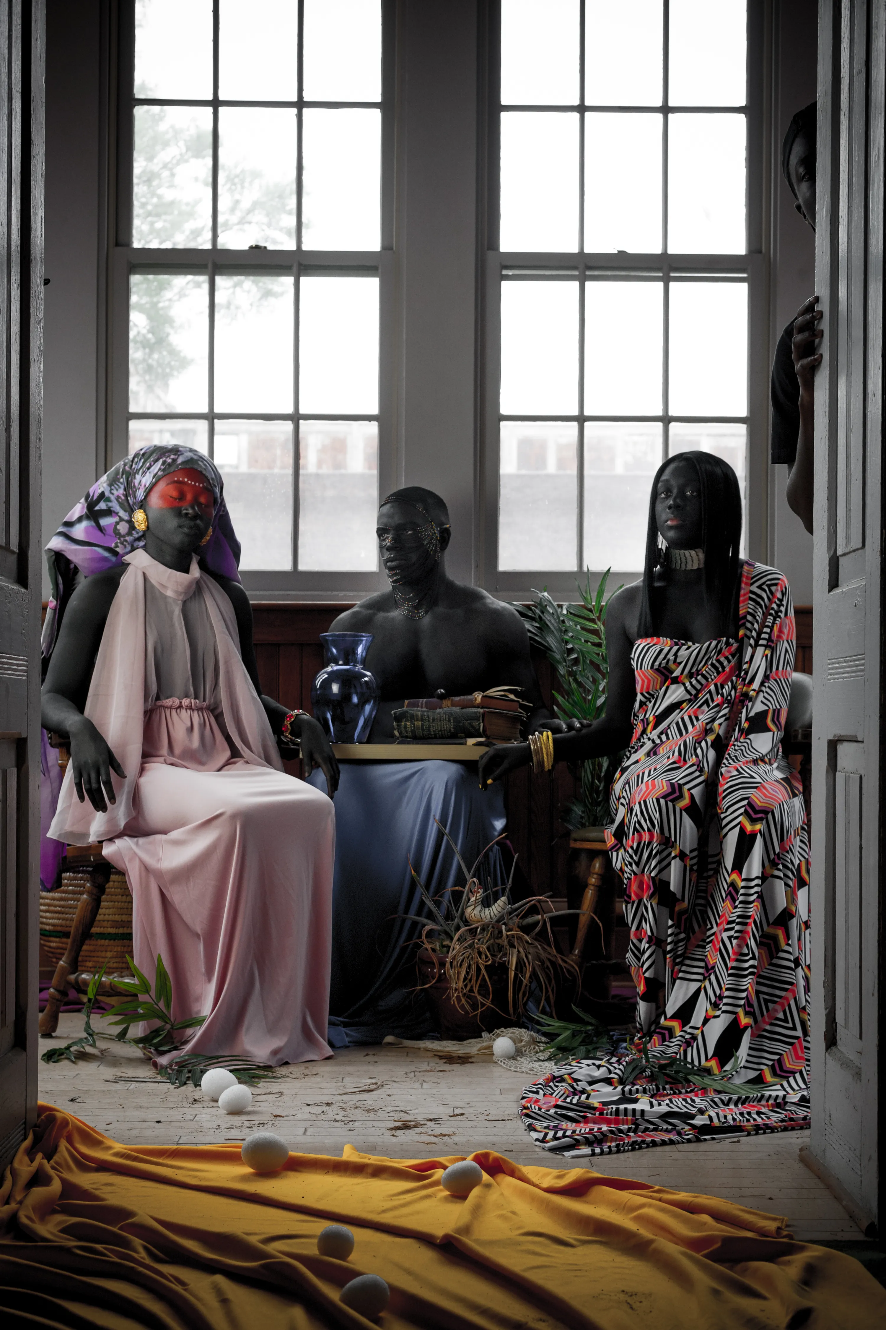 Bucking traditional photographic formalism, Shawn Theodore's Afromythology rebuts Afro Futuristic aesthetic values and serves as a continual affirmation for those who are in no way unsure of their own agency and historical context.
