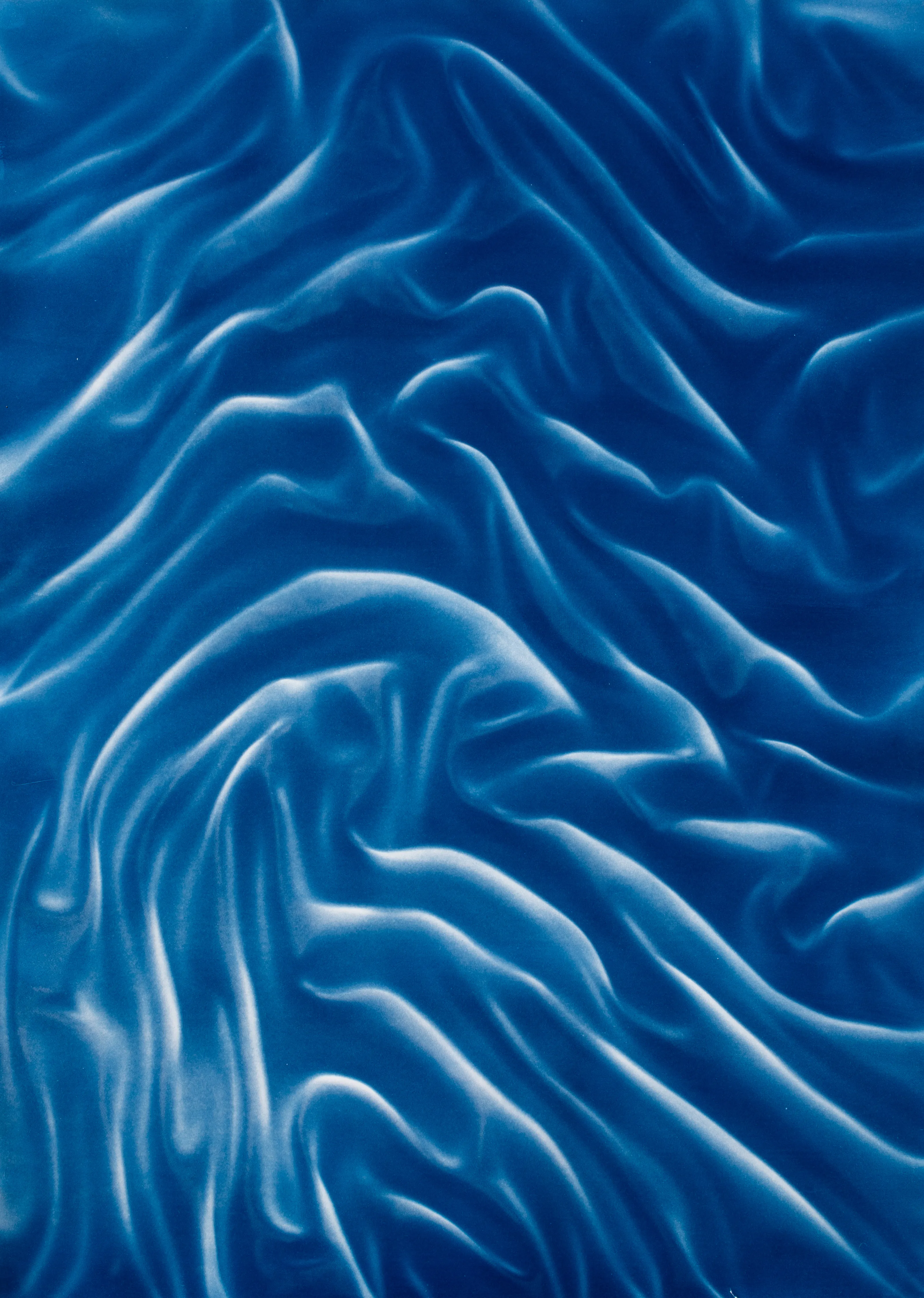 Beyond the Veil is simultaneously a melding of mediums as a means to sculpt with light, and an attempt to
capture the fabric of reality. I work with cyanotype, an alternative photography process that yields blue-
toned impressions when exposed to UV light. 
Cyanotype allows me to interact directly with light, one of the most subtle phenomena we experience day to day. Combined with sculpture, collage and drawing, the
cyanotype process is a powerful creative tool fueled by the sun. Working with light and shadow is to
become aware of how they describe our reality.

Created over the past eight months, this collection has been my safe haven from the world. A finger on the
pulse of something deeper than the chaotic rhythm of daily life, an album of captive sunlight and
experiences preserved in blue. The stillness of winter sunlight, silent rolling waves, a slow, even breath. I
hope you too can find solace here.