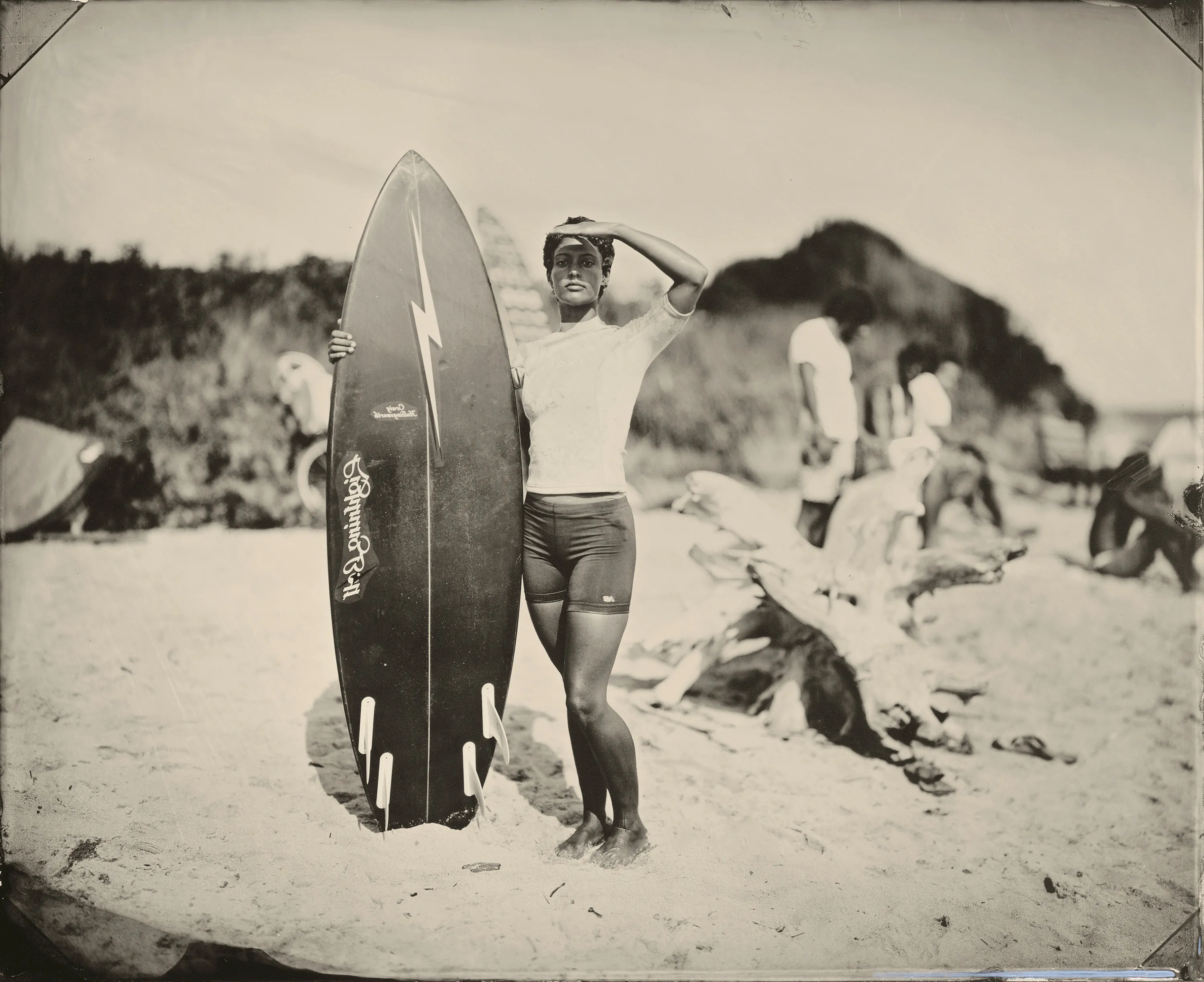 Her Wave reflects Joni Sternbach's travel to worldwide surf spots over the past fourteen years. Facing weather and tide, Sternbach and her subject intersect at the periphery of two powerful elements: land and sea. Sternbach allows the format's rawness and immediacy to shape each composition's distinctive appearance, echoing important traditions of nineteenth-century anthropological photography.

