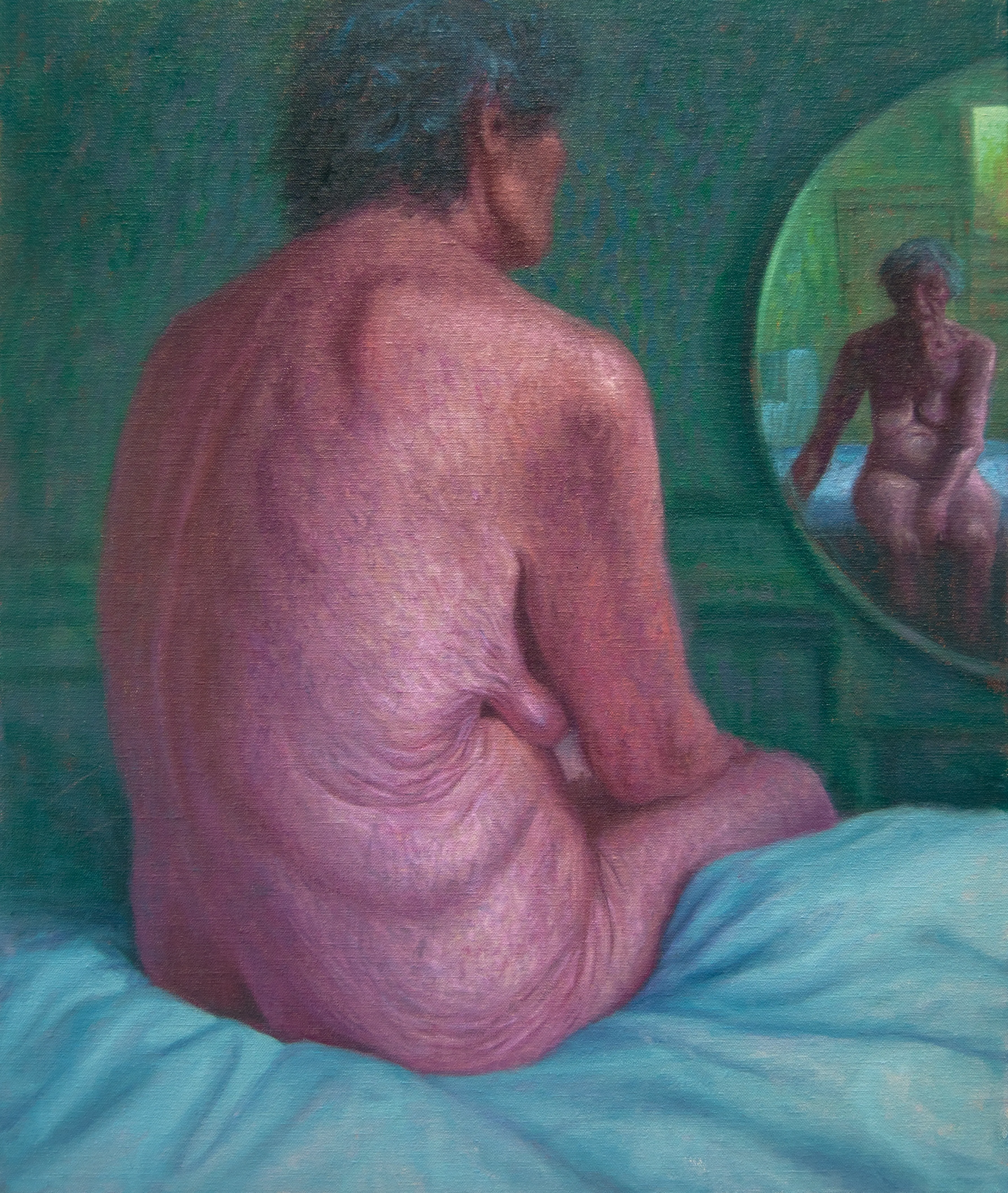 Patterns of Life presents work by Dutch contemporary painter Francien Krieg. Drawing from multiple series, the pieces convey the artist's frank and abiding interest in the human body. Birth and growth are captured as magical if fleeting experiences, eventually giving way to maturity, wisdom, and one's reckoning with mortality. Our bodies are records of all that we've done. Krieg commemorates each scar and wrinkle a righteous reminder of what it means to live. 

Oil on linen
50 x 60 cm
2014