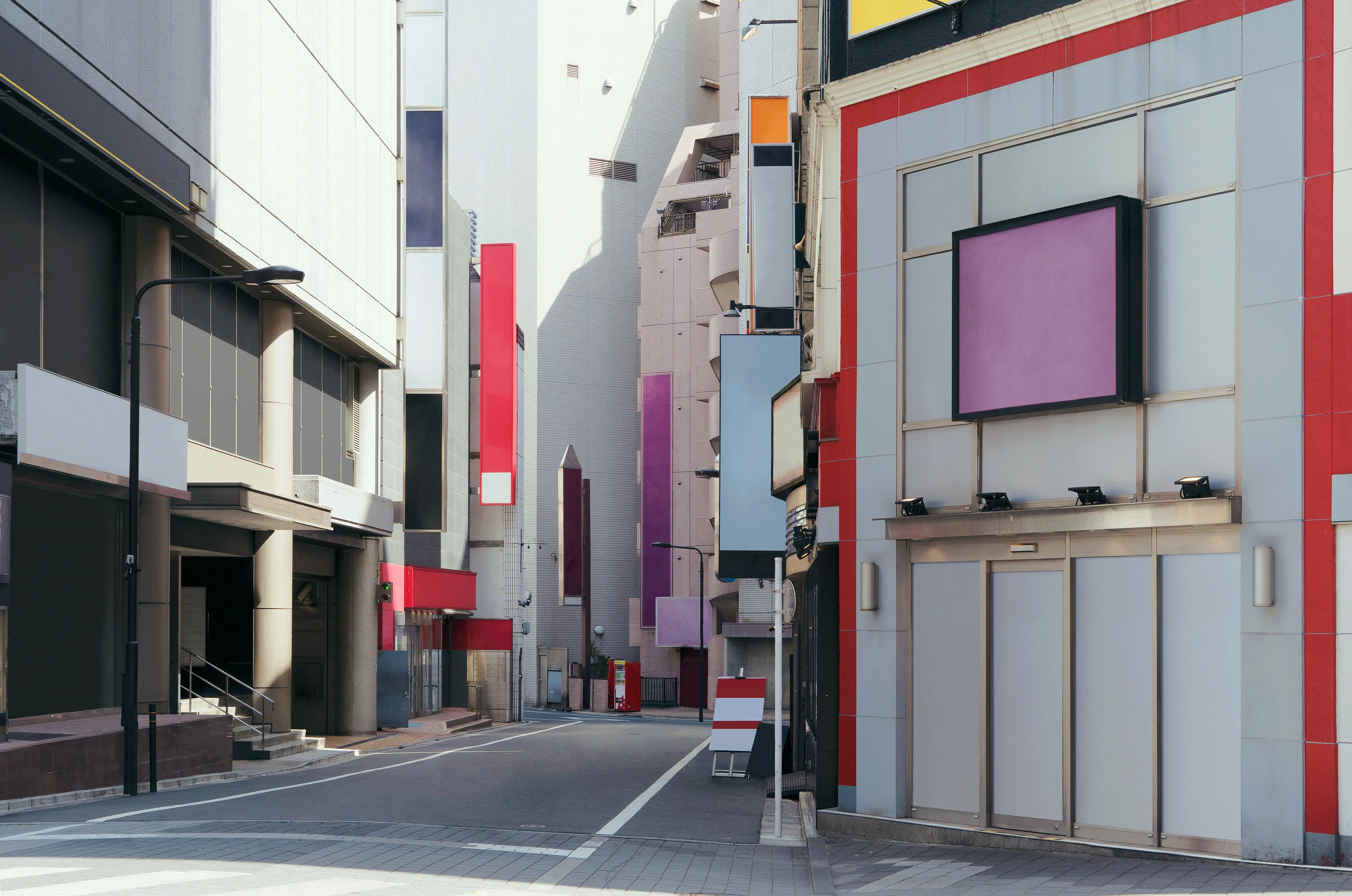Tokyo Nude confronts the ever-changing outlines of the metropolis. As we discard the garments of civilization, is this dystopia or utopia?

Tokyo exists in a state of continuous renewal. The crowded buildings almost feel like forms deeply rooted forms, cemented into the city's fabric. Living in Tokyo, I exist symbiotically with these rigid forms. Conversely, the sense of community between people seems to be shifting into places unseen in public; mainly the Internet. Virtual connections have become more important than physical relationships with neighbors, thus shifting the historic ideals of "real life."

The outlines of Tokyo have become blurred. These works deal with my wonder for what this metropolis will look like when we no longer desire material functions. There are no entrances, no exits; a world filled with rectangular structures working their way into the horizon. All activity happens within the structures, and traces of consumption disappear from public view; a discarding of civilization's ideals, the garments and decorations.