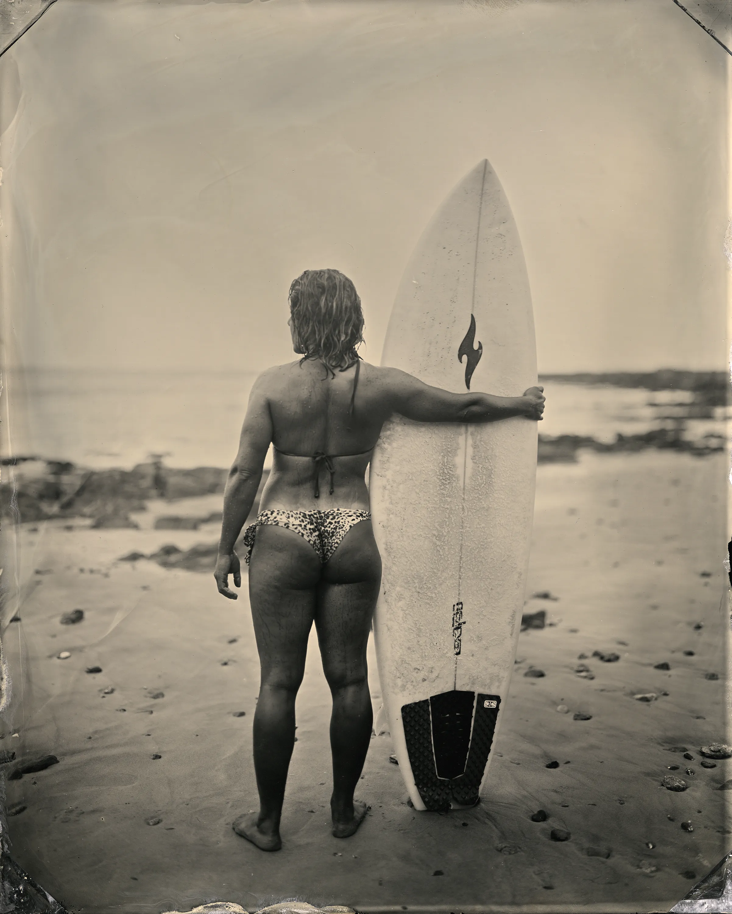 Her Wave reflects Joni Sternbach's travel to worldwide surf spots over the past fourteen years. Facing weather and tide, Sternbach and her subject intersect at the periphery of two powerful elements: land and sea. Sternbach allows the format's rawness and immediacy to shape each composition's distinctive appearance, echoing important traditions of nineteenth-century anthropological photography.

