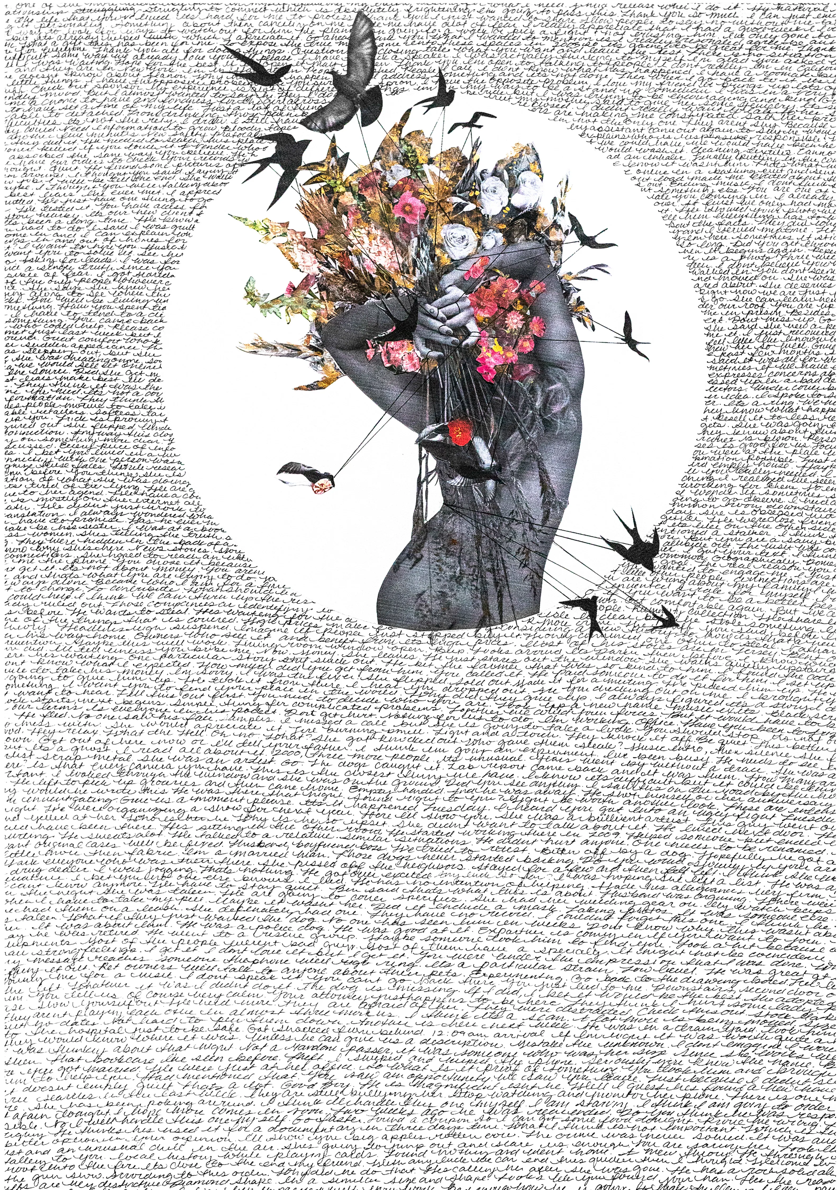 Miscommunicated Secrets with obsessive tendencies—the need to make new things based on un-photographable feelings. Sometimes words are not enough, and often, an exclamation mark does not possess the weight or dimension to come close to the sharp sense it represents. These pieces are daydreams combined with real-life experiences assembled to depict emotions that cannot be expressed in sentence form alone.

Artist: Mercedes Jelinek
Date: 2020
Image Dimensions: 22x30"