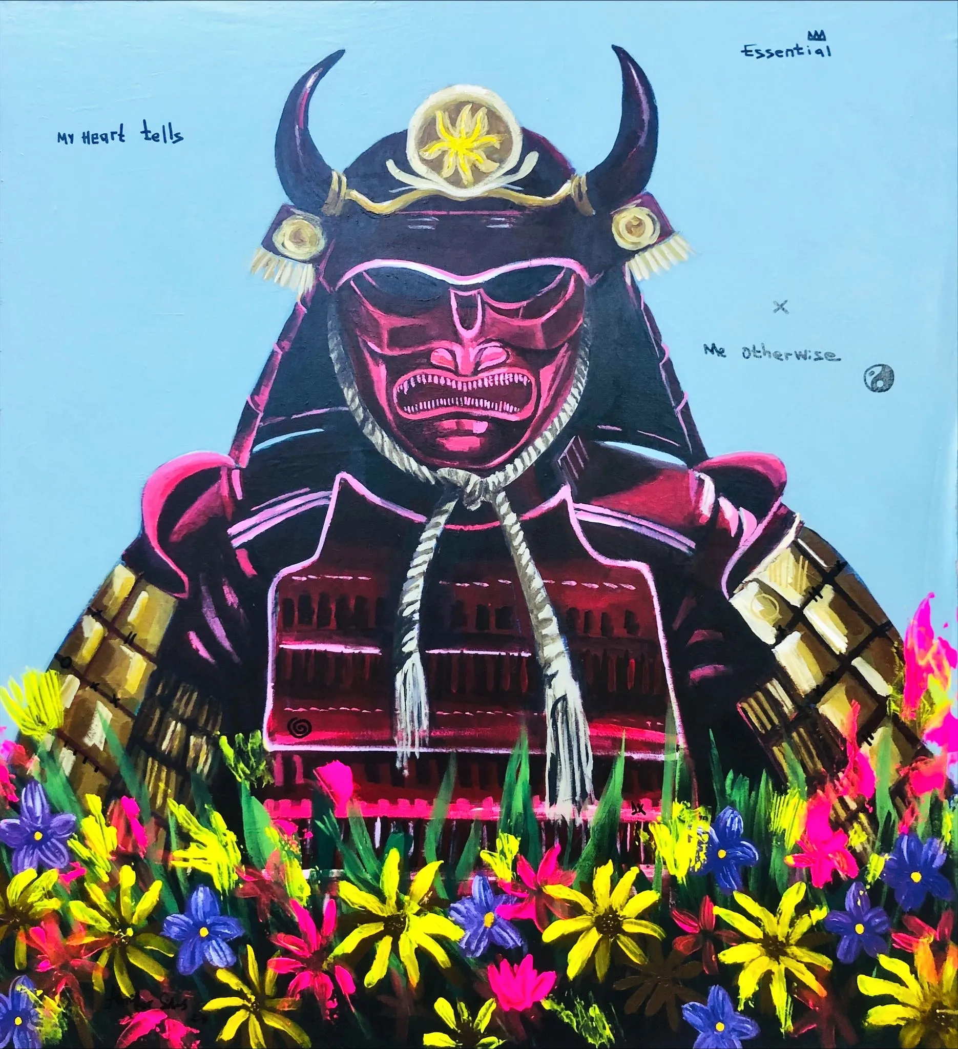 Capturing the spirit of a samurai amid a serene garden, this painting blends the noble strength of the warrior with the serene beauty of nature."