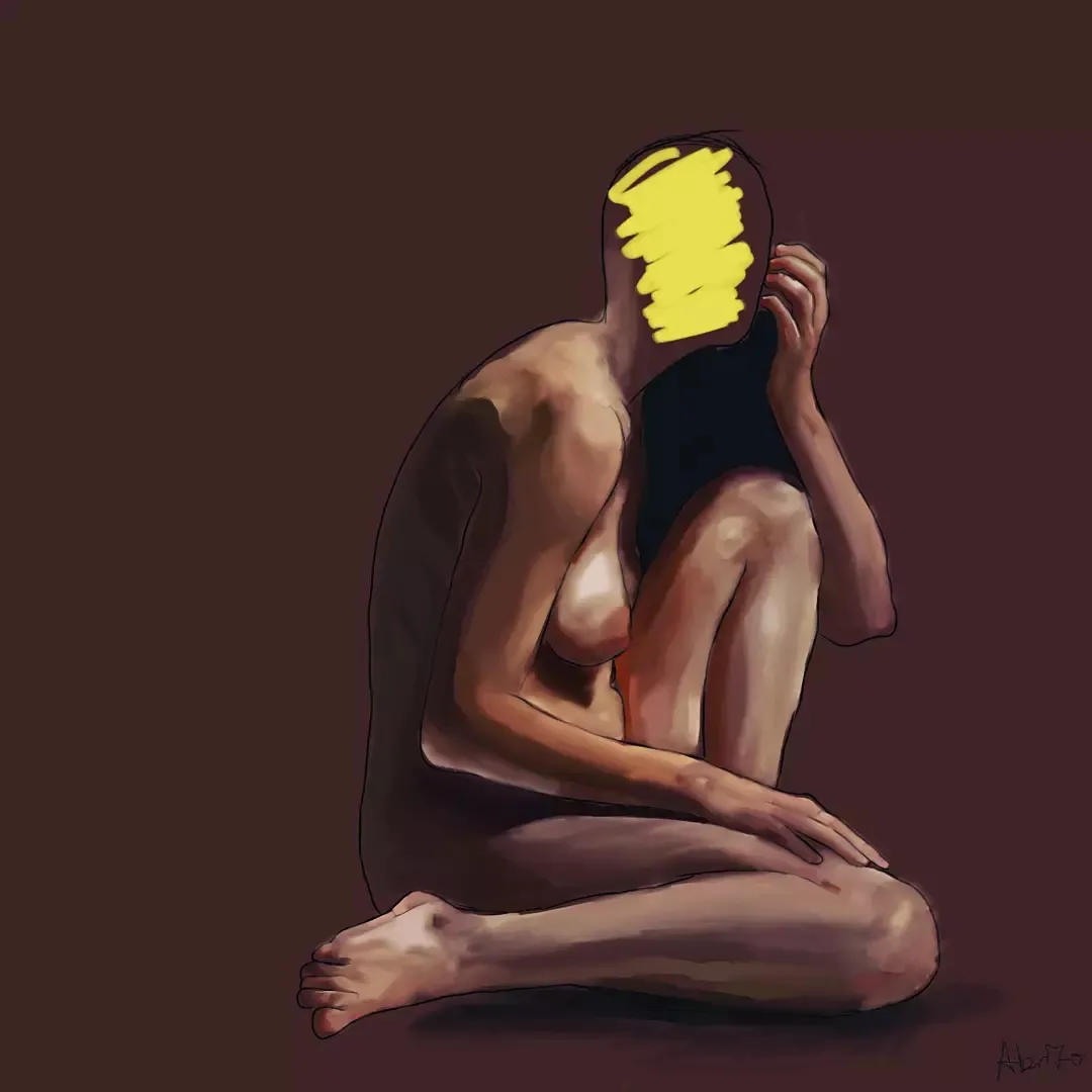 Post coitum omne animalium triste est He has gone But I remain 

Little was said But much was done 

He had his fun Now I am undone

What he stole He scarcely knows.

This is part of my series “de-personae”, which explores the ways in which we can simultaneously exhibit everything and nothing about ourselves. At a deeper level, these images challenge us to rethink the - often unspoken - contracts we make when we share elements of our persona with other people.