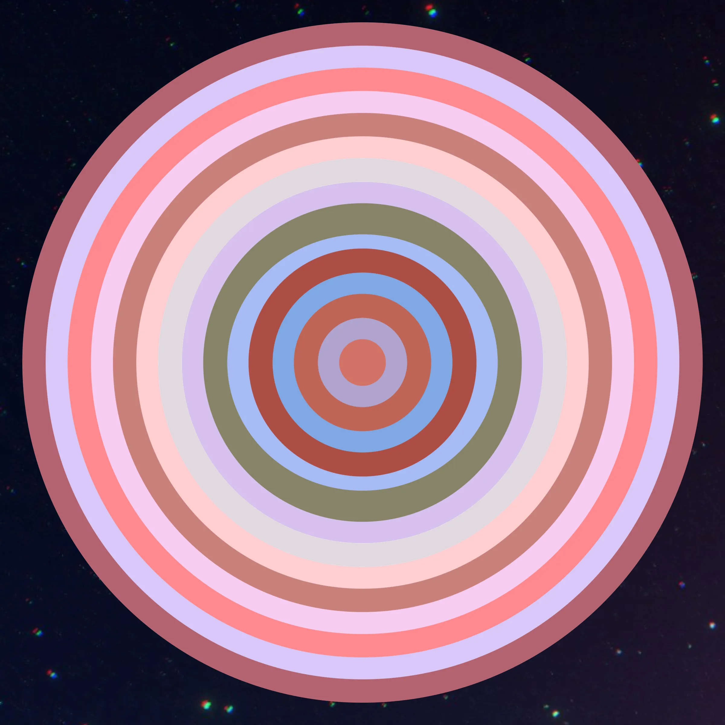 This is a generative art project that pays homage to the distinctive styles of a diverse group of artists by using the color gradient from their artworks and combining them through a series of interleaving concentric circles. The artists featured in the second season are 0009, Albert Soloviev, ALIENQUEEN, Alpha Centauri Kid, S, Archan Nair, Summer Wagner, mae, Haze Long, lilyillo, Mia Forrest , pastel papi, noCreative, Neil Burnell, pho, Reuben Wu, Richard Zheng, Rik Oostenbroek, Samantha Cavet, Sean Mundy, SeerLight, tjo, Victor Mosquera, Yatreda, XSULLO