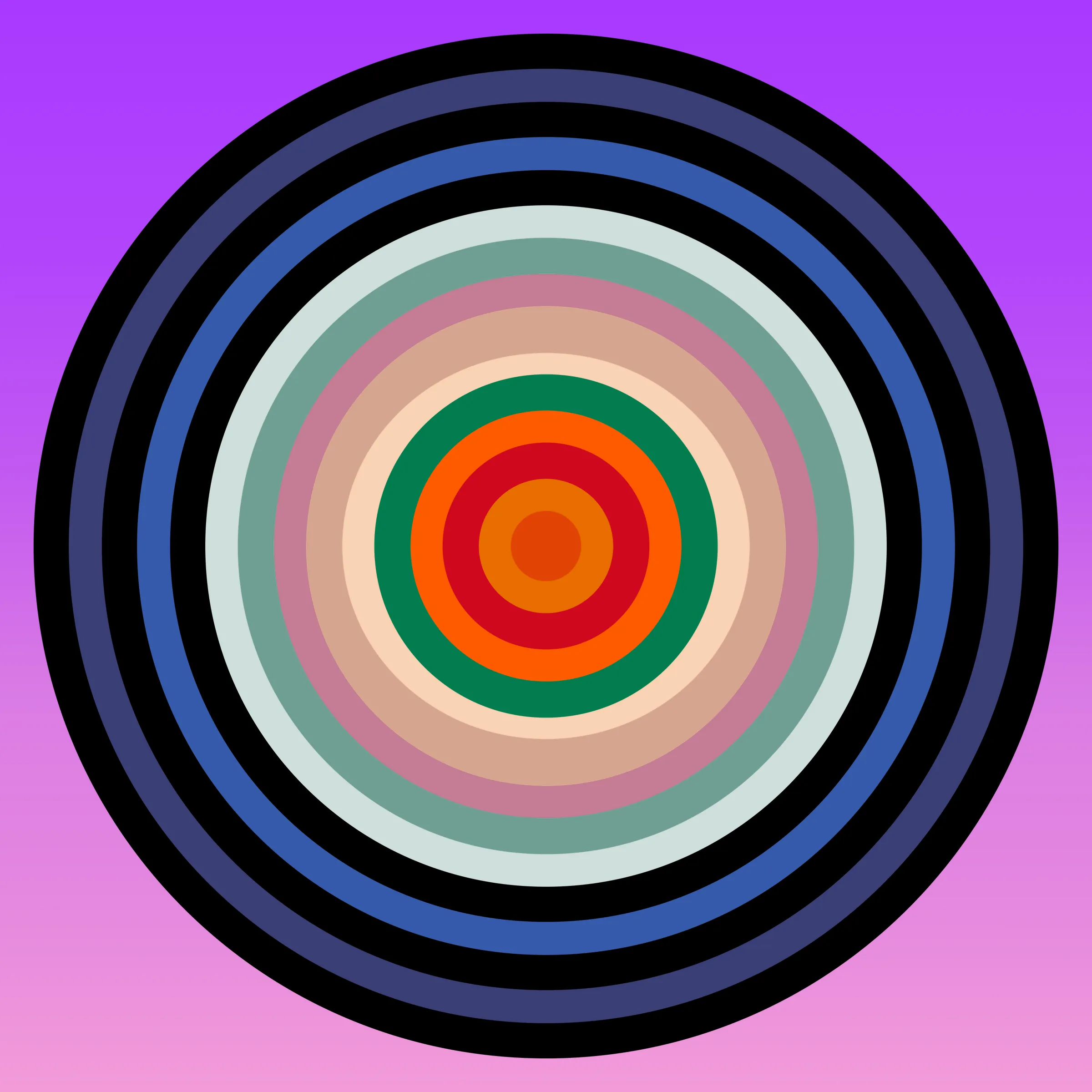 This is a generative art project that pays homage to the distinctive styles of a diverse group of artists by using the color gradient from their artworks and combining them through a series of interleaving concentric circles. The artists featured in the second season are 0009, Albert Soloviev, ALIENQUEEN, Alpha Centauri Kid, S, Archan Nair, Summer Wagner, mae, Haze Long, lilyillo, Mia Forrest , pastel papi, noCreative, Neil Burnell, pho, Reuben Wu, Richard Zheng, Rik Oostenbroek, Samantha Cavet, Sean Mundy, SeerLight, tjo, Victor Mosquera, Yatreda, XSULLO