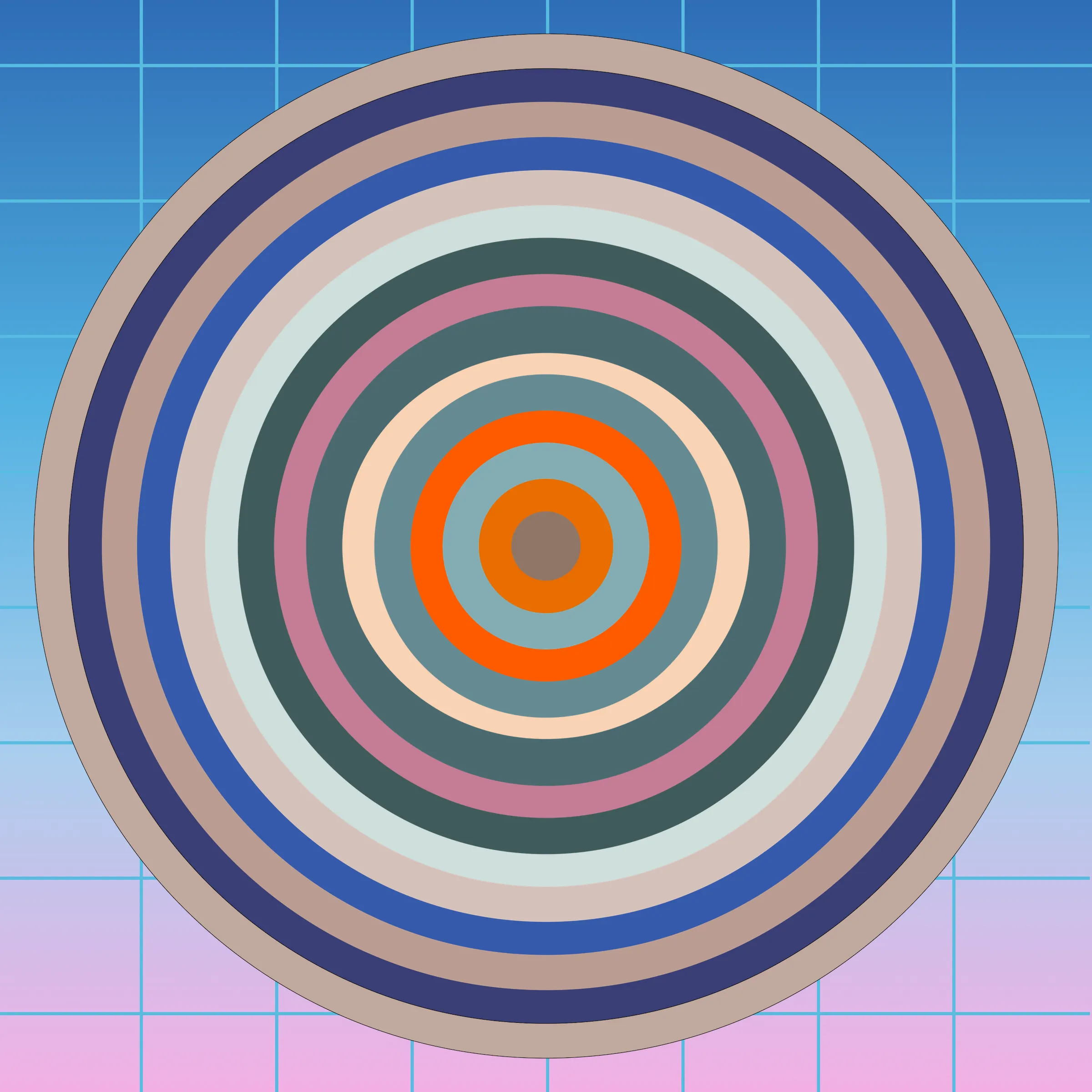 This is a generative art project that pays homage to the distinctive styles of a diverse group of artists by using the color gradient from their artworks and combining them through a series of interleaving concentric circles. The artists featured in the second season are 0009, Albert Soloviev, ALIENQUEEN, Alpha Centauri Kid, S, Archan Nair, Summer Wagner, mae, Haze Long, lilyillo, Mia Forrest , pastel papi, noCreative, Neil Burnell, pho, Reuben Wu, Richard Zheng, Rik Oostenbroek, Samantha Cavet, Sean Mundy, SeerLight, tjo, Victor Mosquera, Yatreda, XSULLO