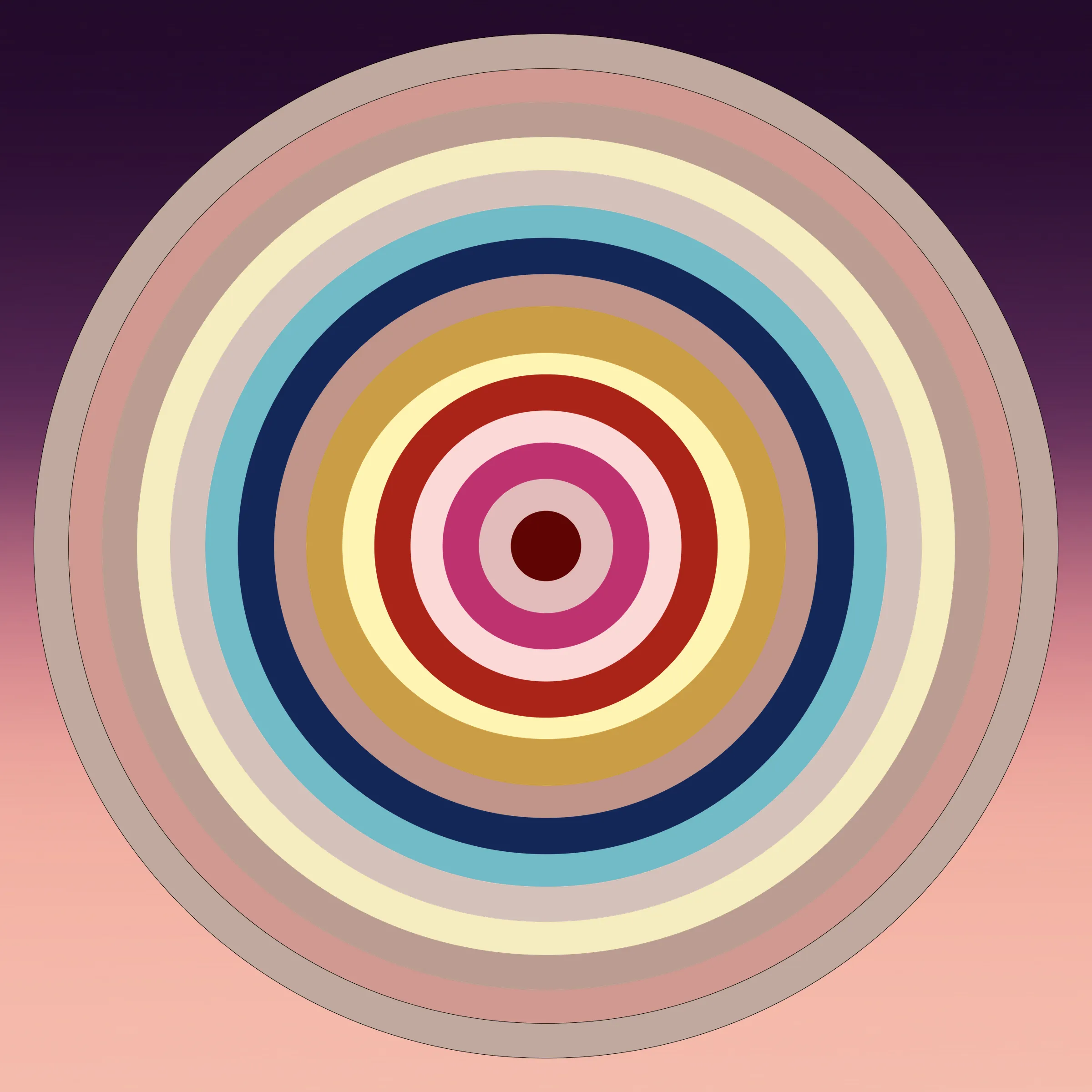 This is a generative art project that pays homage to the distinctive styles of a diverse group of artists by using the color gradient from their artworks and combining them through a series of interleaving concentric circles. The artists featured in the second season are 0009, Albert Soloviev, ALIENQUEEN, Alpha Centauri Kid, S, Archan Nair, Summer Wagner, mae, Haze Long, lilyillo, Mia Forrest , pastel papi, noCreative, Neil Burnell, pho, Reuben Wu, Richard Zheng, Rik Oostenbroek, Samantha Cavet, Sean Mundy, SeerLight, tjo, Victor Mosquera, Yatreda, XSULLO