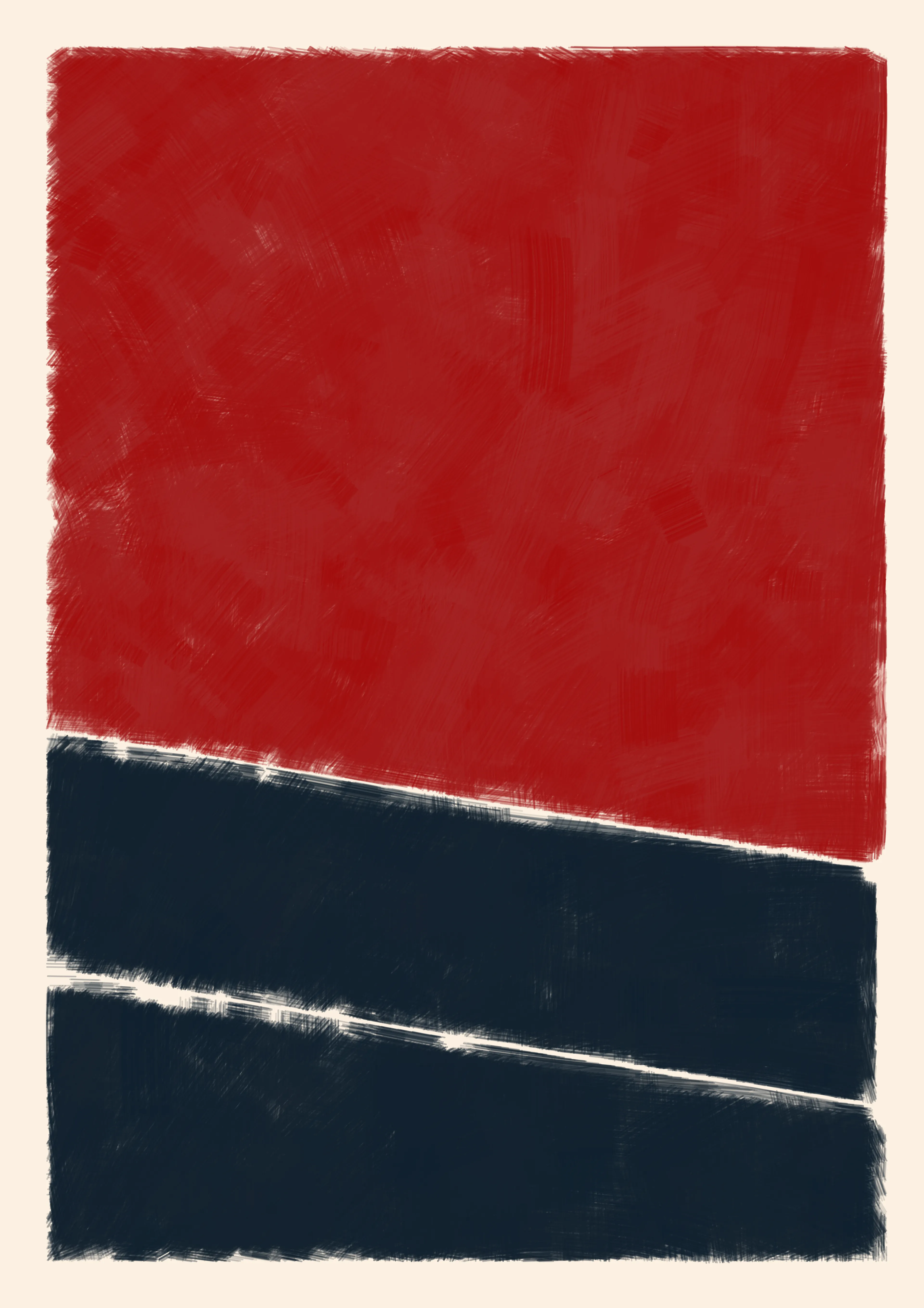 Growth is often found at the furthest ends of the emotional scale. Here, with 75 curated outputs, the Computer attempts to translate an array of emotional states using a flow of colour.

These slices of emotion play out on the canvas like musical notes. Sometimes they appear free flowing and long lasting, while at other times fractured and interrupted. Viewers are invited to relate these scales of colour with moments from their own experiences.

This system pays homage to the Atmospheric Effects series by Alma Thomas.