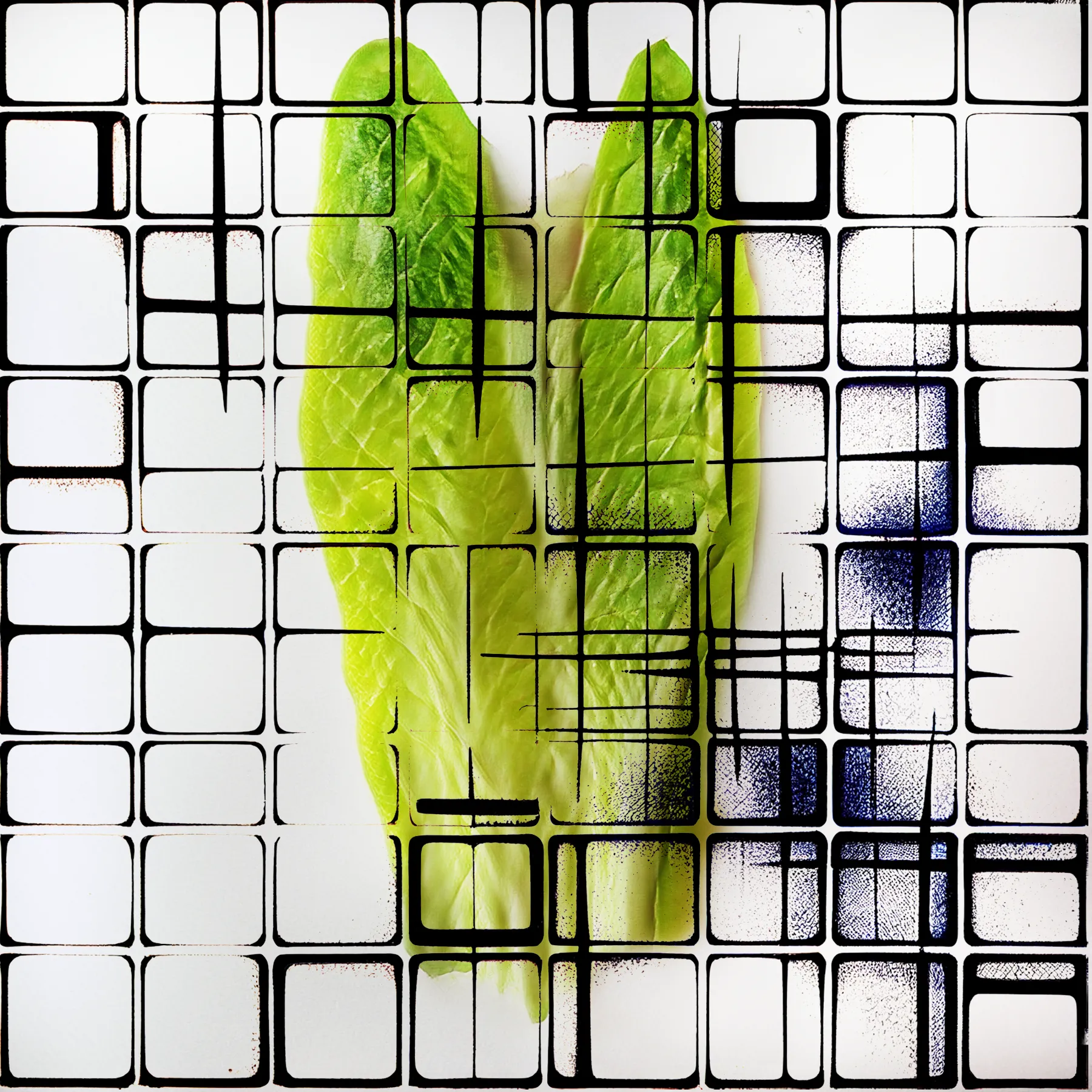Welcome to NeuralBricolage's veGAN Grande Finale, a hundred and one new unique latenttuce cultivars, this time grown on generative geometric grids to provide a framework for their growth. The latenttuce project has started more than 4 years ago with the main goal to present humble and familiar vegetables afresh as unfamiliar and stunning. But oftentimes while pretty, salad leaves can’t stand on their own aesthetically - to show off their quiet organic beauty I contrasted it with the geometry of a grid adding it also as a metaphor for synergetic growth. As always, these cultivars are sourced from the NeuralBricolage terroir, ensuring their unique origin and quality. Enjoy the last harvest season!