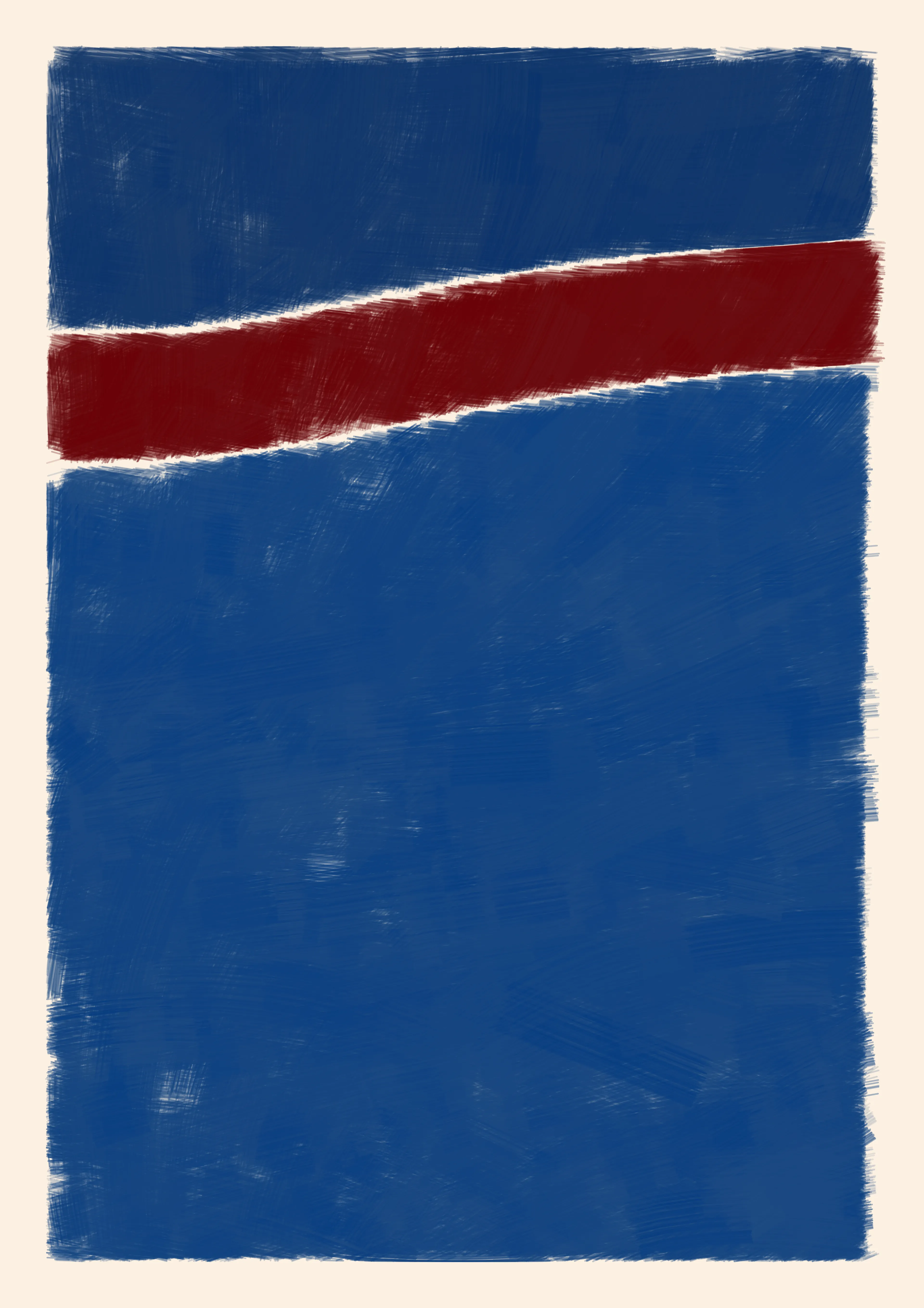Growth is often found at the furthest ends of the emotional scale. Here, with 75 curated outputs, the Computer attempts to translate an array of emotional states using a flow of colour.

These slices of emotion play out on the canvas like musical notes. Sometimes they appear free flowing and long lasting, while at other times fractured and interrupted. Viewers are invited to relate these scales of colour with moments from their own experiences.

This system pays homage to the Atmospheric Effects series by Alma Thomas.
