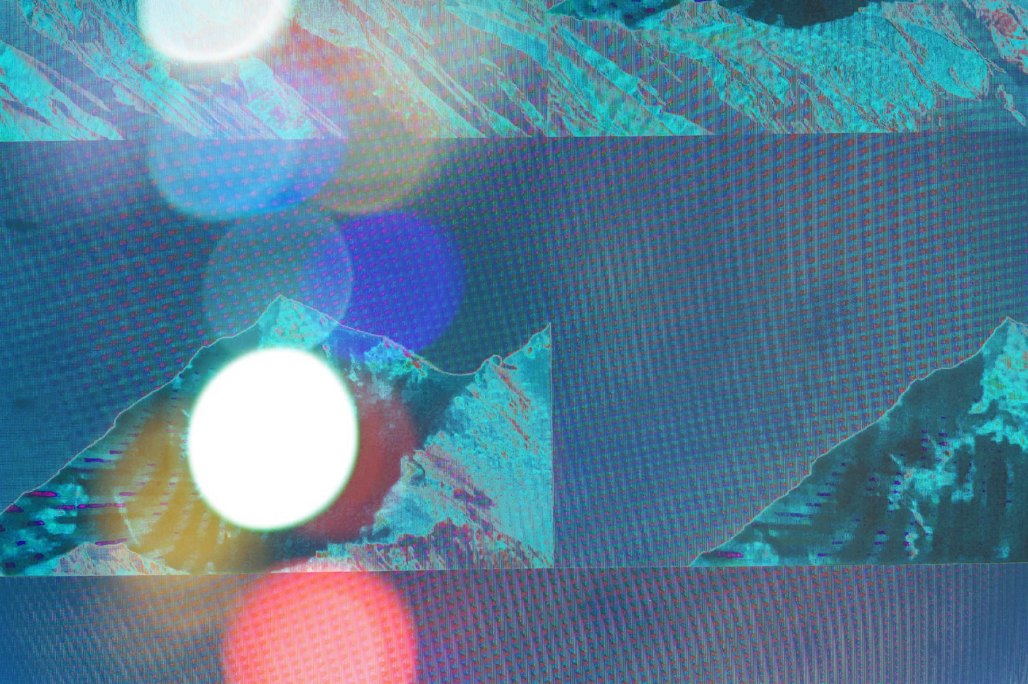 Assembly presents *Range: Of Swiss Fort Knox* by Penelope Umbrico. Building on her Range series, this collection was made specifically for the blockchain and focuses on Swiss Fort Knox, an underground data center in the Swiss Alps that provides "long-term access to our digital cultural and scientific assets." After sourcing internet images tagged “Swiss Fort Knox,” she photographs the images on the screen with her iPhone, processing them through the camera app filters that simulate “mistakes” of analogue photography. Hallucinogenic colors blend with disorienting effects of the device’s gravity sensor to dislodge any perception of stability in the mountain, the data center, and the photographic medium. The data center (a contemporary cultural repository) melds with the supposed stability of the mountain range (one of the oldest sites of spiritual contemplation) and is destabilized through the generative changes of each iteration, yet now remains fixed in time through the blockchain.