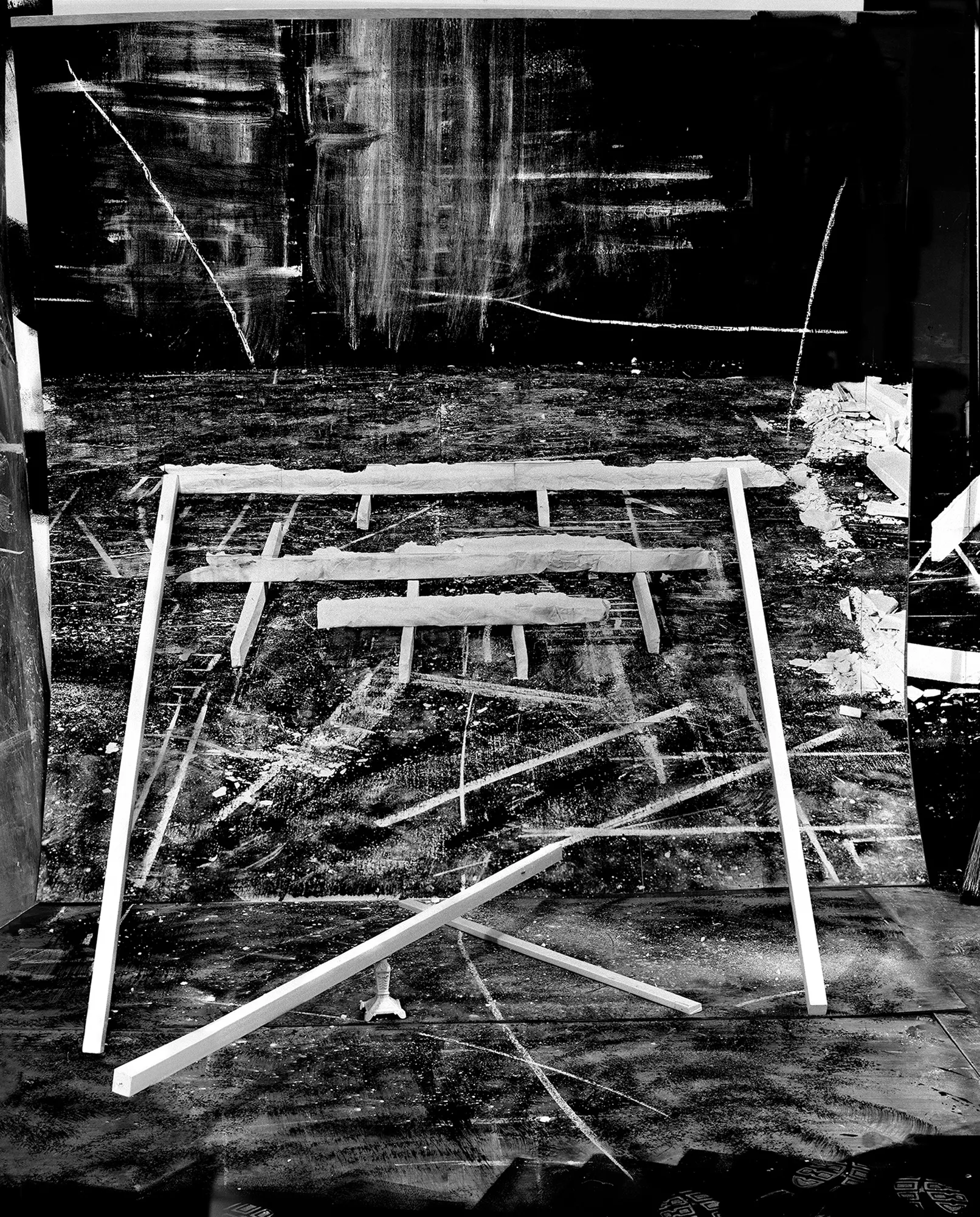 *Constructions* is my first NFT project, weaving together two of my most significant photographic series—*American Type* and *Hedonic Reversal*—as a unique set of 28 images. These architectural constructions, which I make in my studio and then photograph, reference forces of urban construction, destruction, and decay. Devoid of the depictions of labor from which these works were created and of which the work is inherently about, I also critique the ambiguity of post-war American abstraction and art world elitism. These works reference autobiographical threads in order to point to the larger sociopolitical backdrop upon which issues of migration and labor play out.