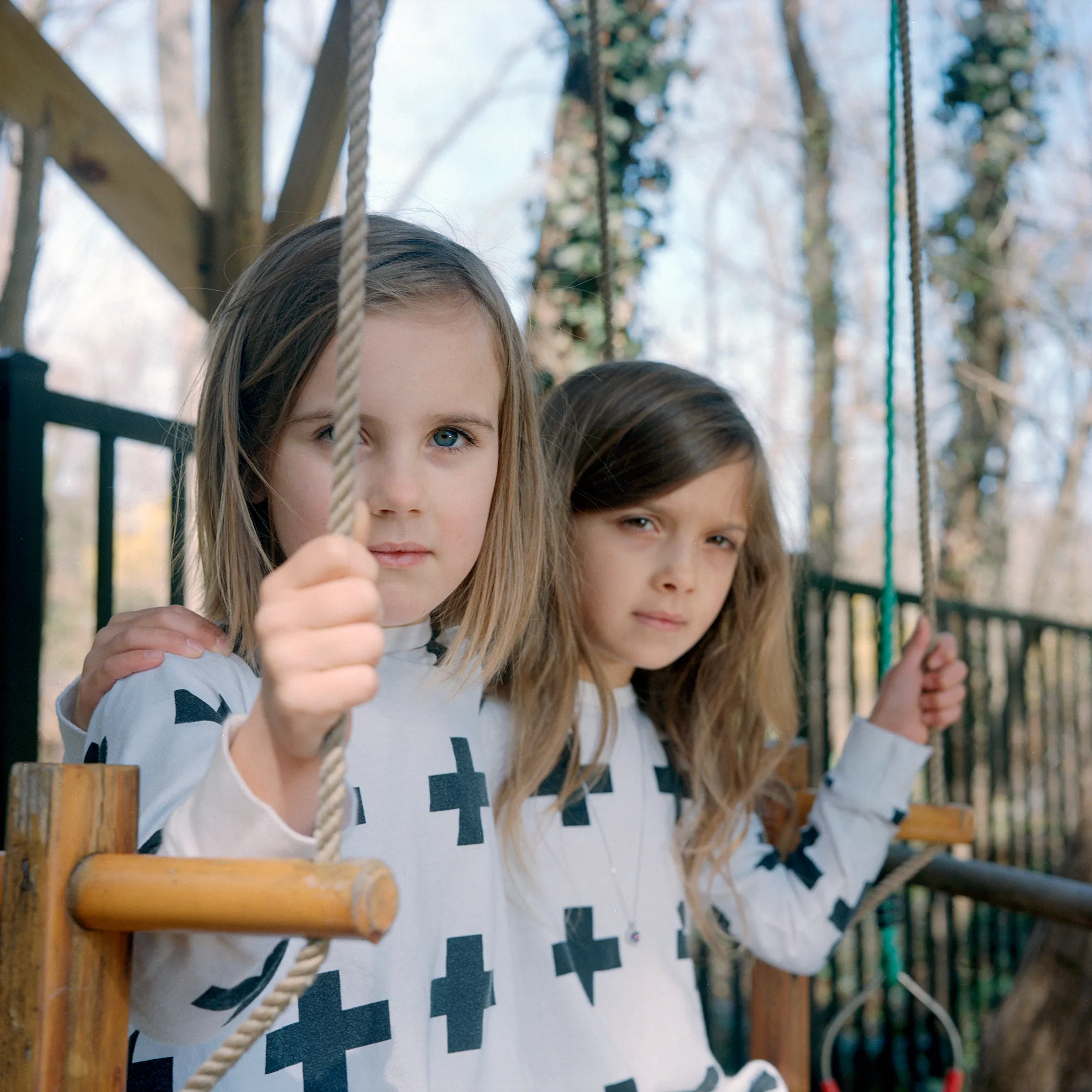 - Title: Este & Lucja Hetman-Smith

- Artist: Justin Aversano

- Medium: Darkroom C-Print

- Original Dimensions: 16" x 20"

- Price: $1,000

- Edition: 1/1

- Additional Information: Twins are thought to bring luck to those who see them and touch them, and they are showered with gifts and money from strangers. They are regarded as bearers of happiness, good luck and riches for their parents, but also as familiars of the gods, with extraordinary powers.