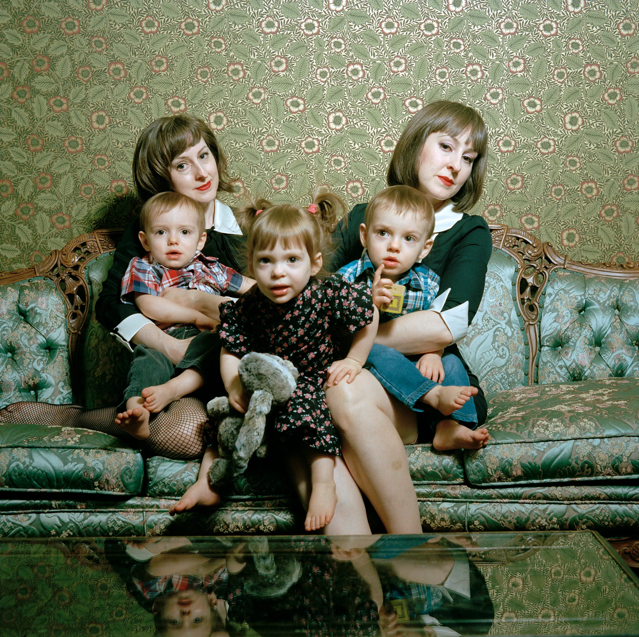 - Title: Vera & Barbara Ann Duffy and (“Jimmy, Saoirse, and Albie”)

- Artist: Justin Aversano

- Medium: Darkroom C-Print

- Original Dimensions: 16" x 20"

- Price: $1,000

- Edition: 1/1

- Additional Information: Twins are thought to bring luck to those who see them and touch them, and they are showered with gifts and money from strangers. They are regarded as bearers of happiness, good luck and riches for their parents, but also as familiars of the gods, with extraordinary powers.