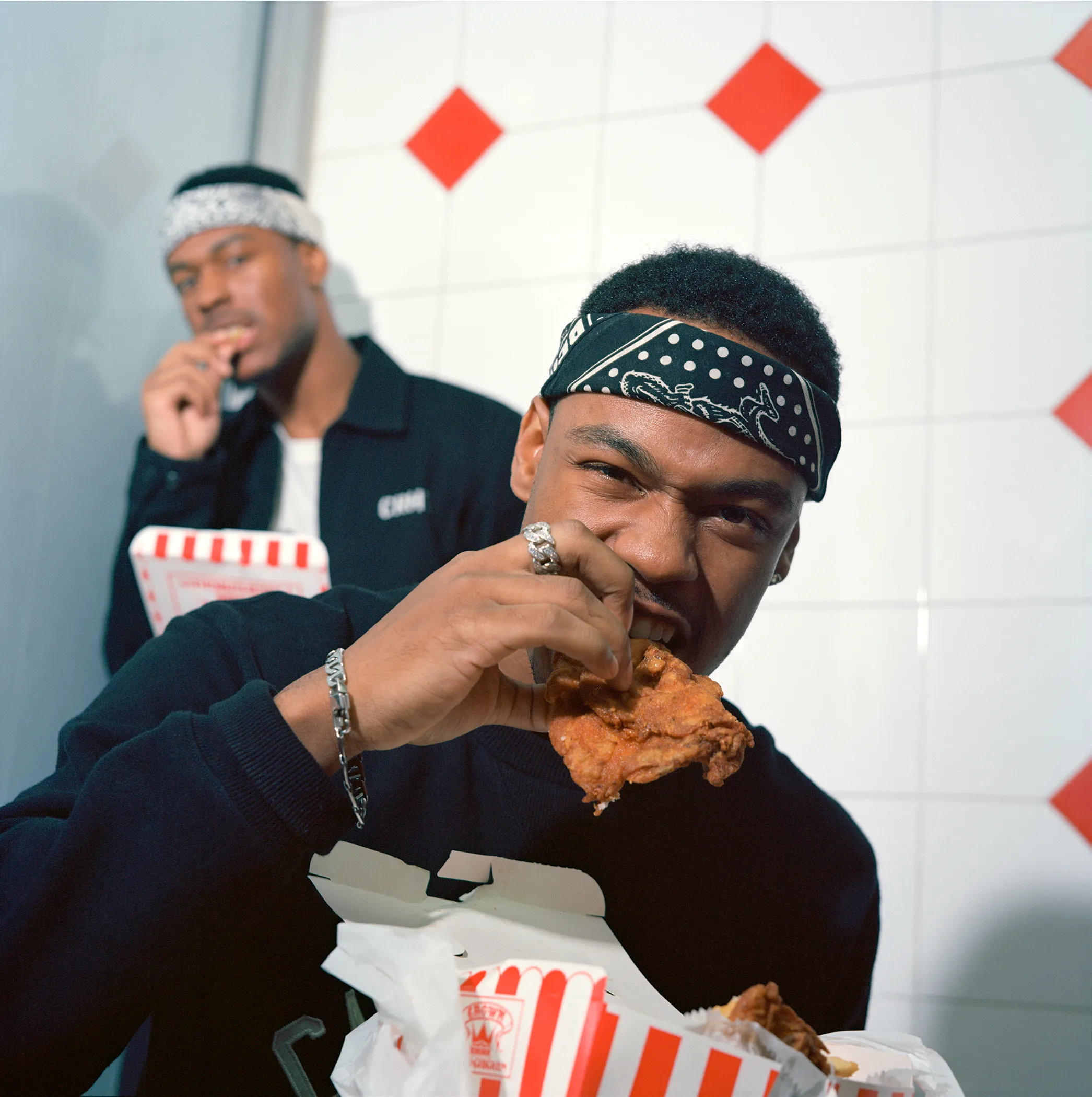 - Title: Kadeem & Raheem Grenald

- Artist: Justin Aversano

- Medium: Darkroom C-Print

- Original Dimensions: 16" x 20"

- Price: $1,000

- Edition: 1/1

- Additional Information: Twins are thought to bring luck to those who see them and touch them, and they are showered with gifts and money from strangers. They are regarded as bearers of happiness, good luck and riches for their parents, but also as familiars of the gods, with extraordinary powers.