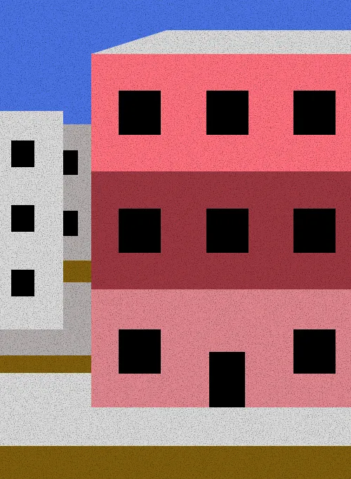 a series of quiet structures, stands alone, echoes the others, typology of stillness, geometry, repeated with difference, still your homes and mine.